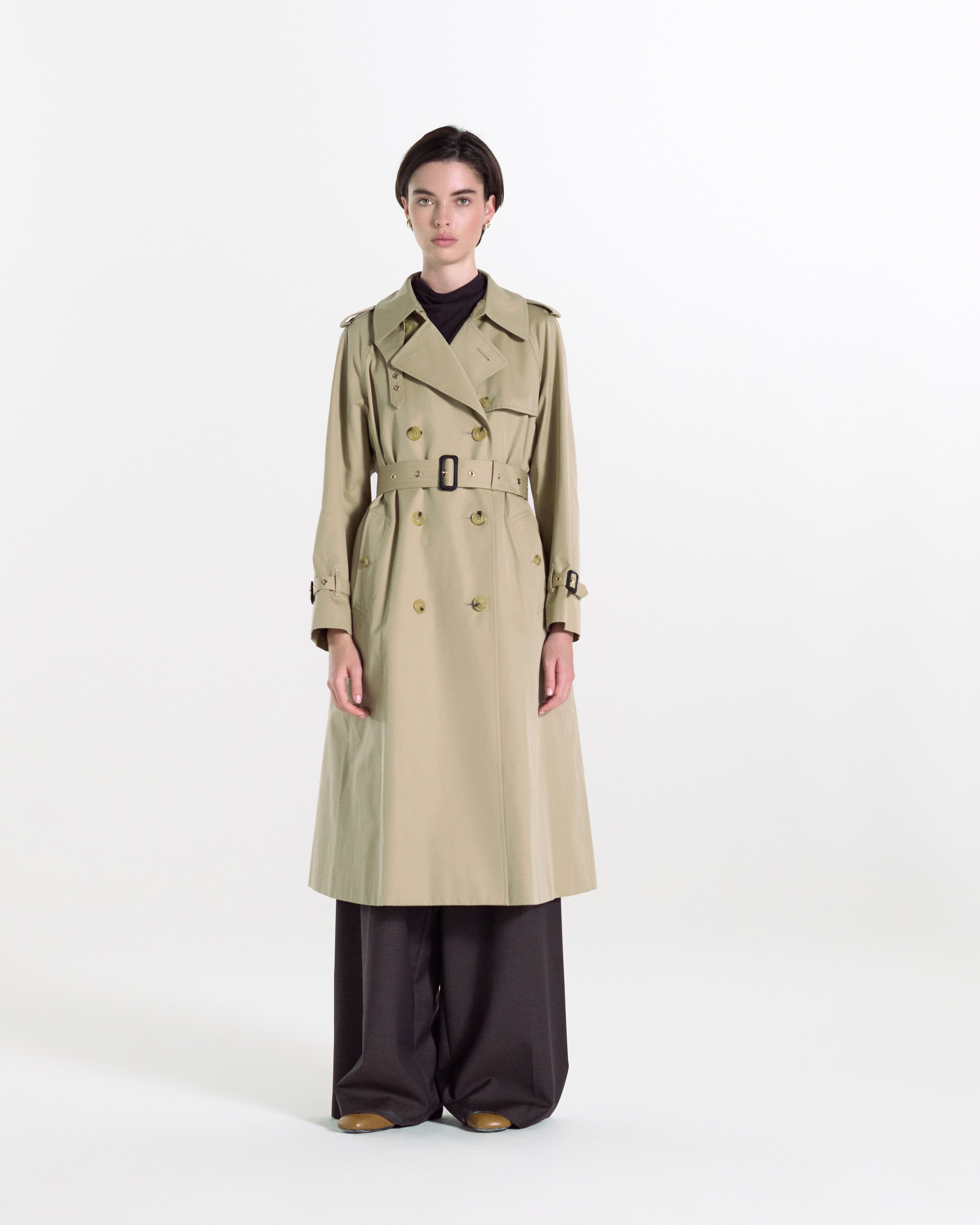 Forrest Gabardine Double Breasted Trench Coat