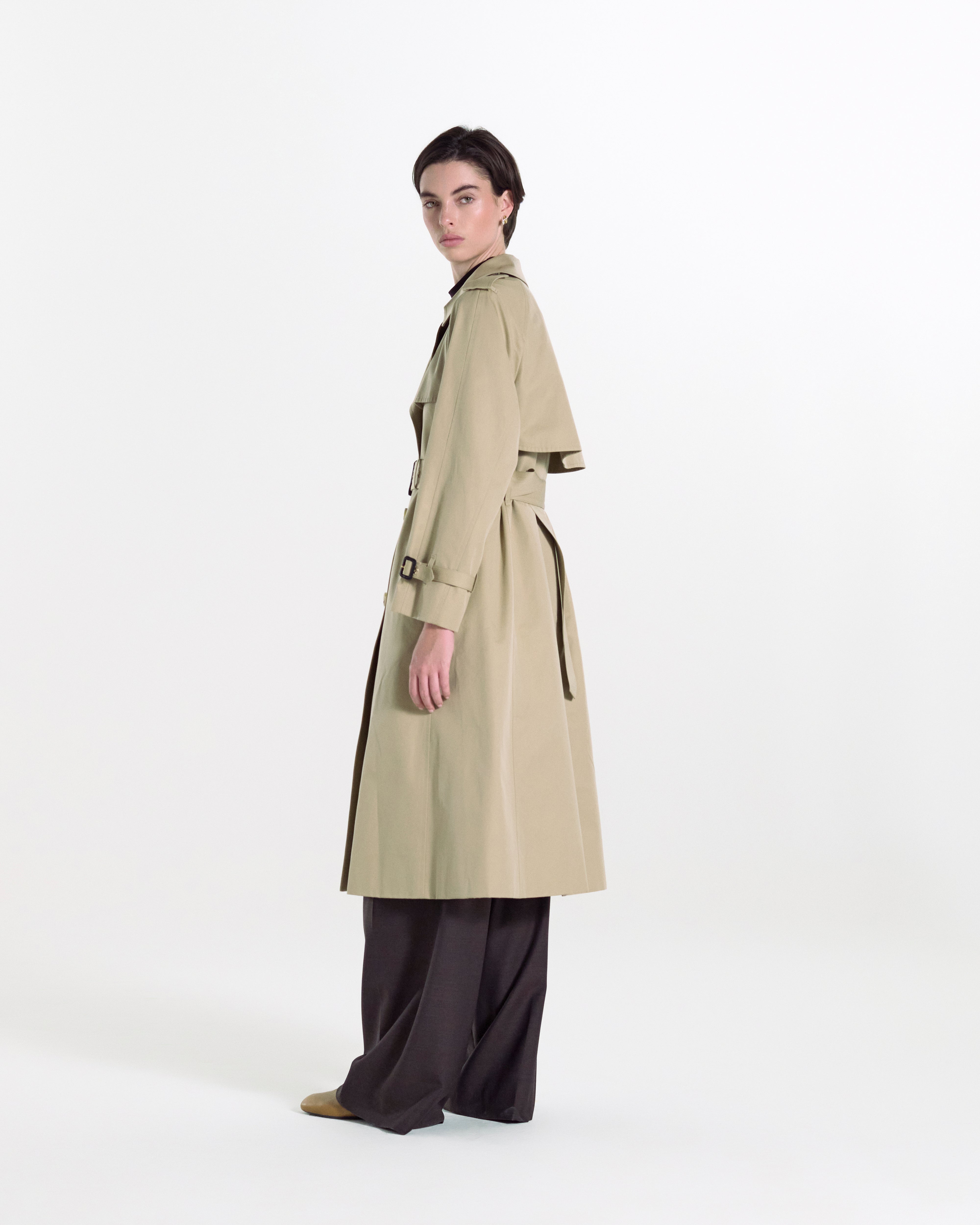 Forrest Gabardine Double Breasted Trench Coat