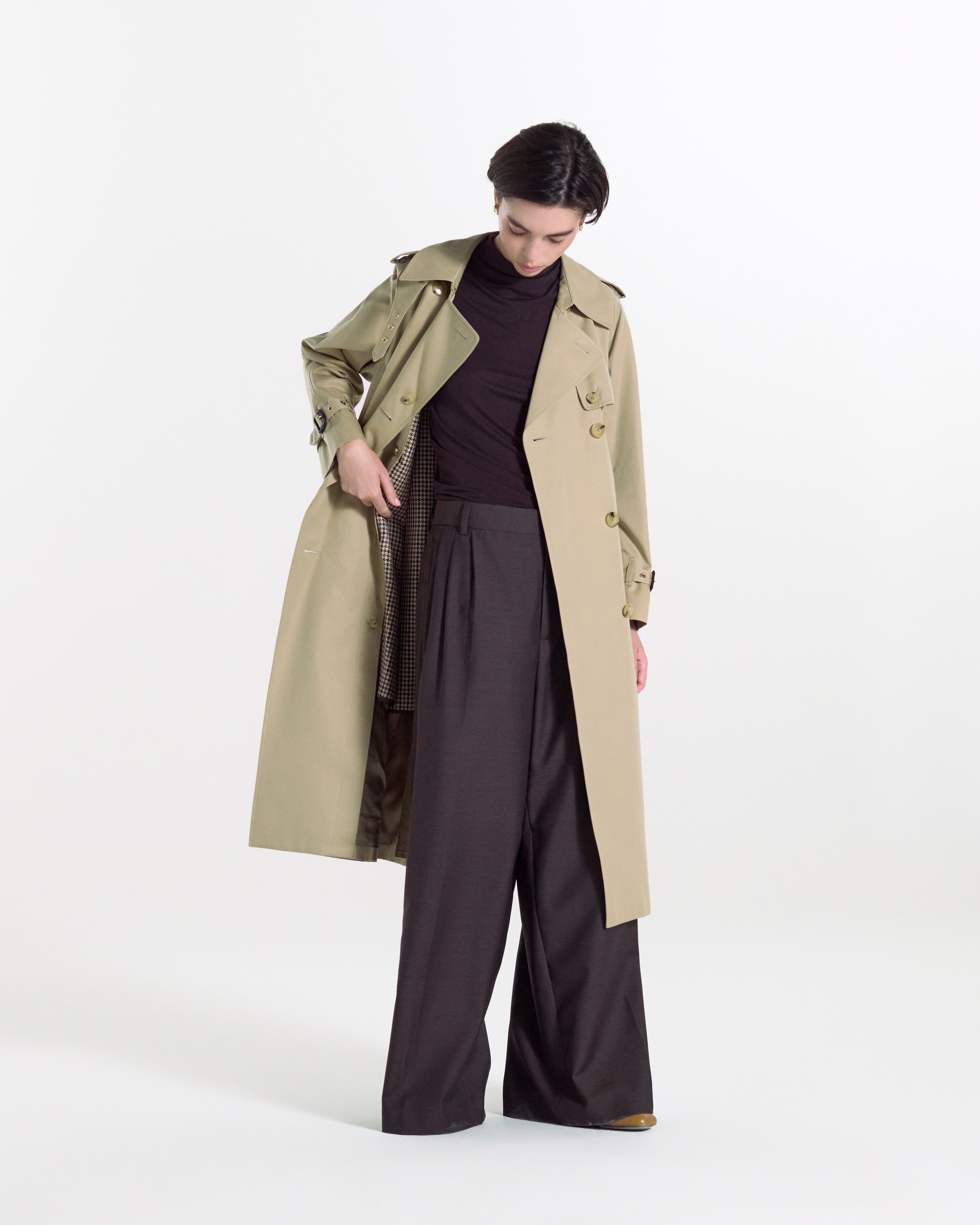 Forrest Gabardine Double Breasted Trench Coat