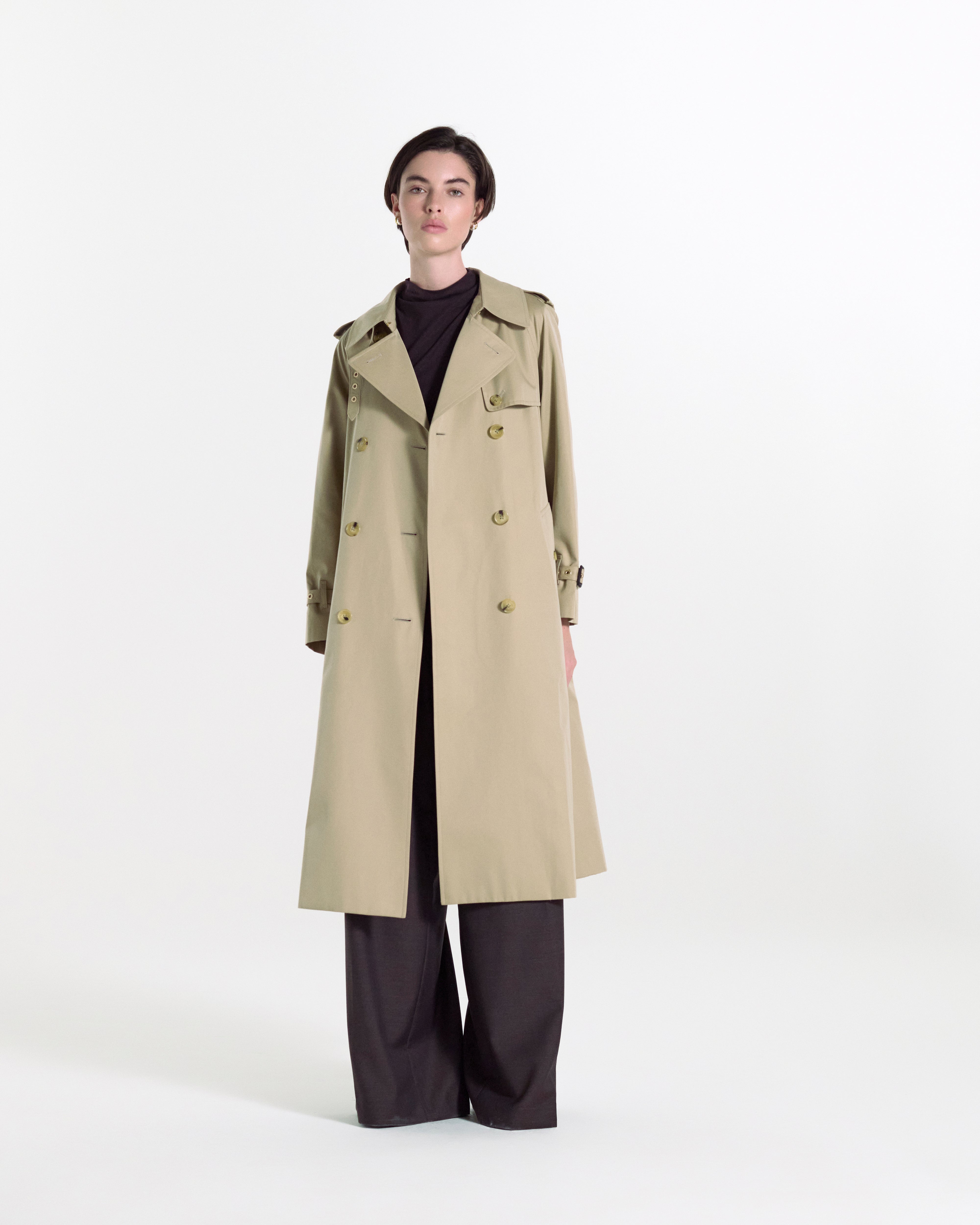 Forrest Gabardine Double Breasted Trench Coat