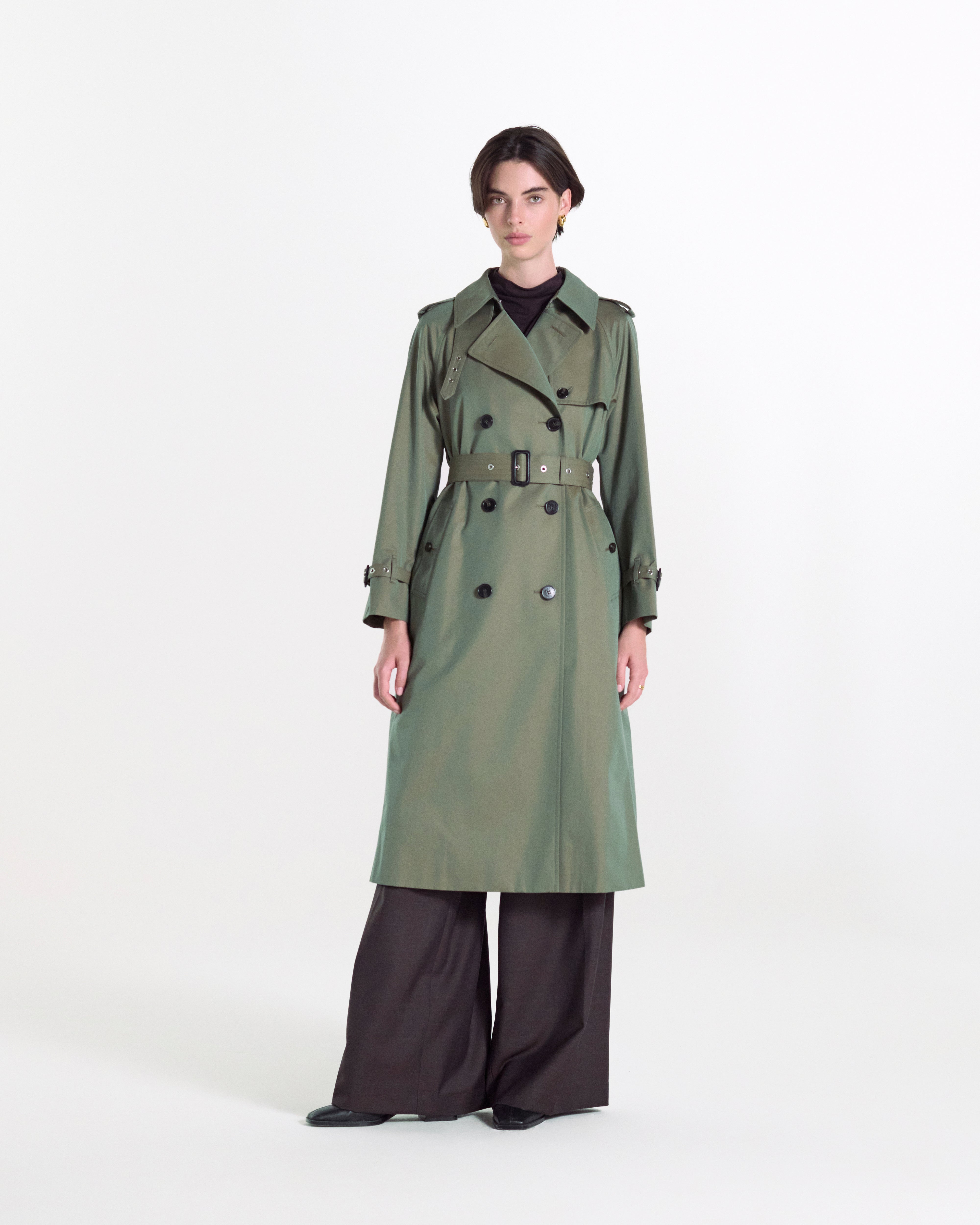 Forrest Gabardine Double Breasted Trench Coat