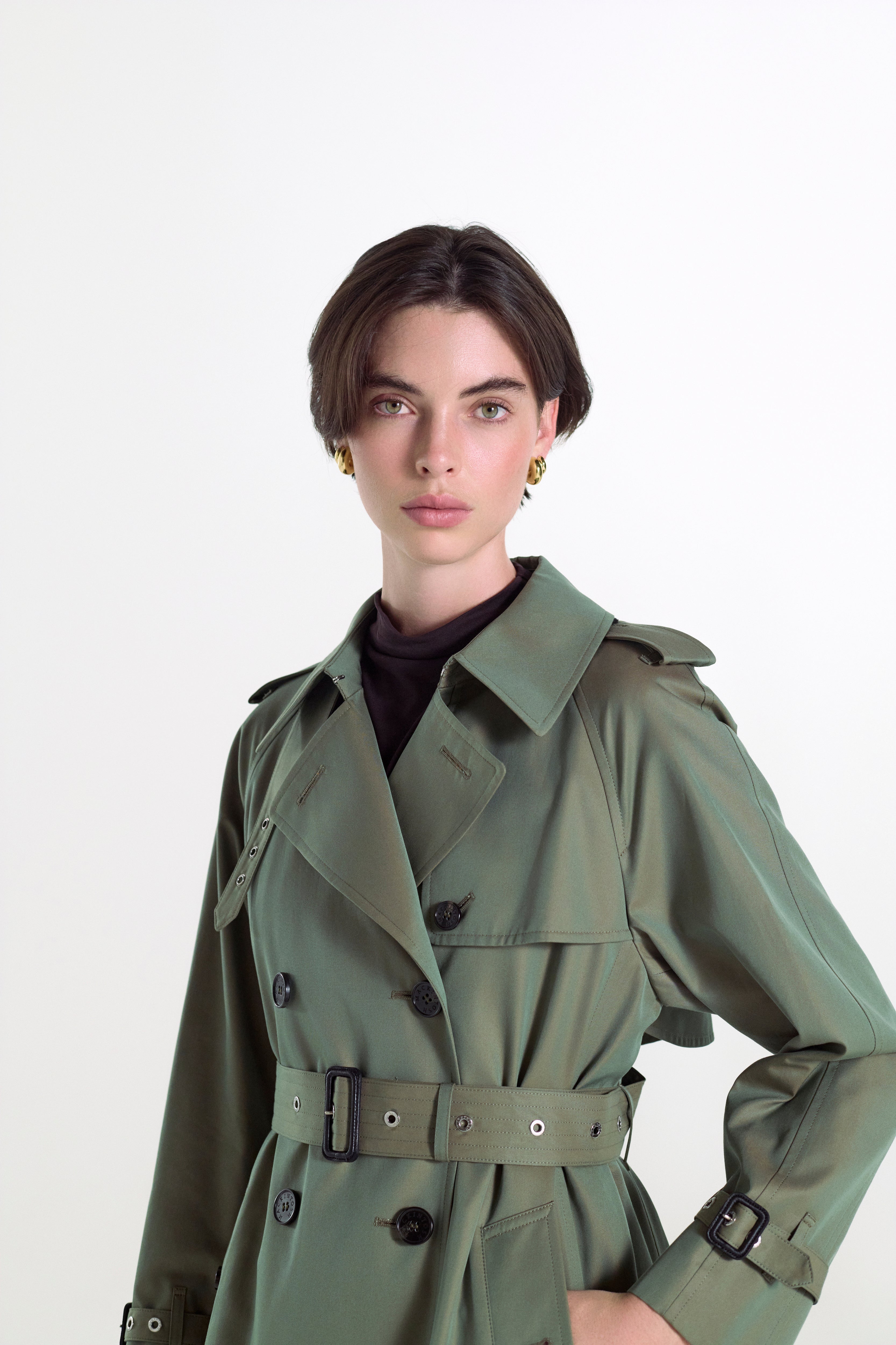 Forrest Gabardine Double Breasted Trench Coat