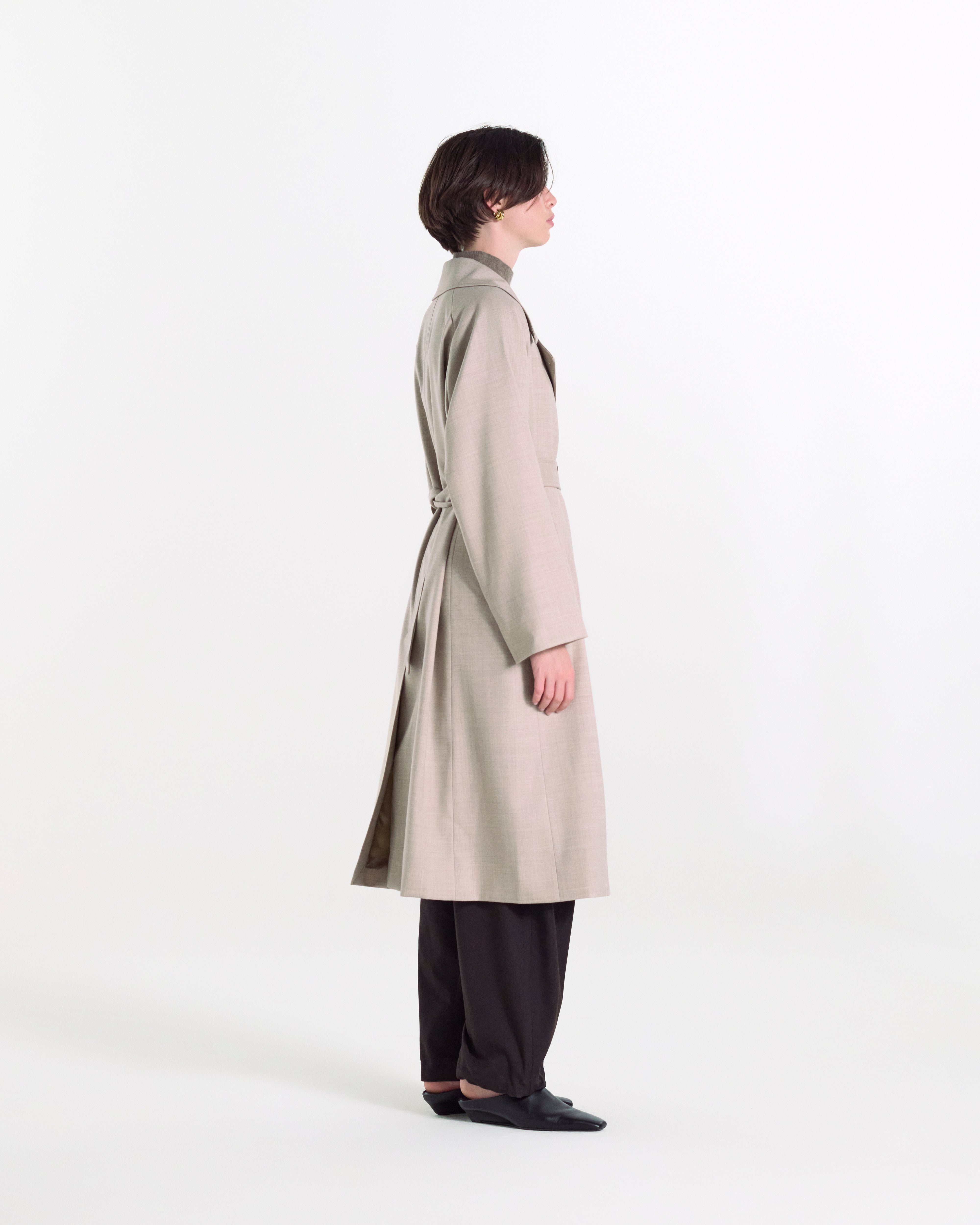 Laggan Belted Wool Gabardine Trench Coat