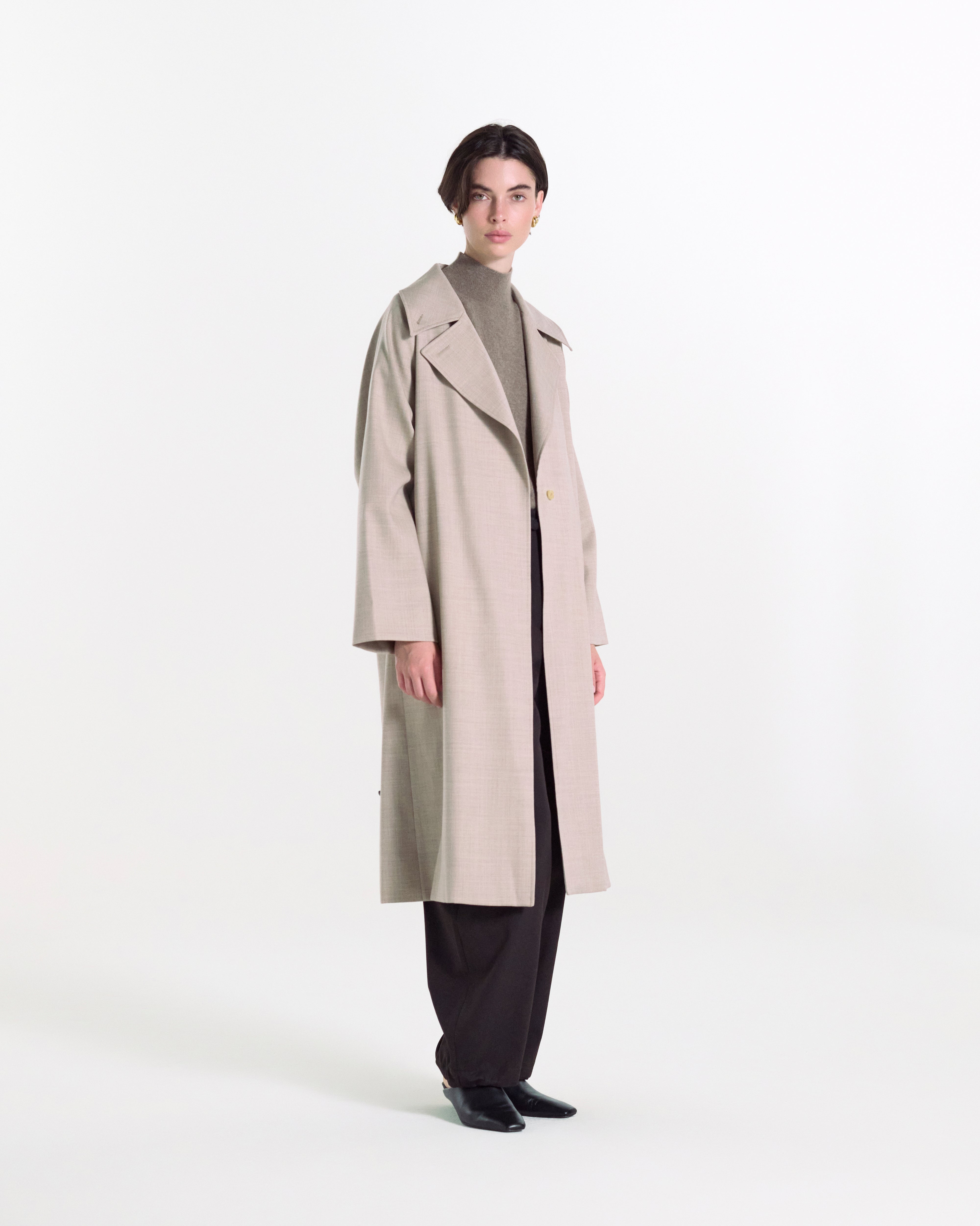 Laggan Belted Wool Gabardine Trench Coat