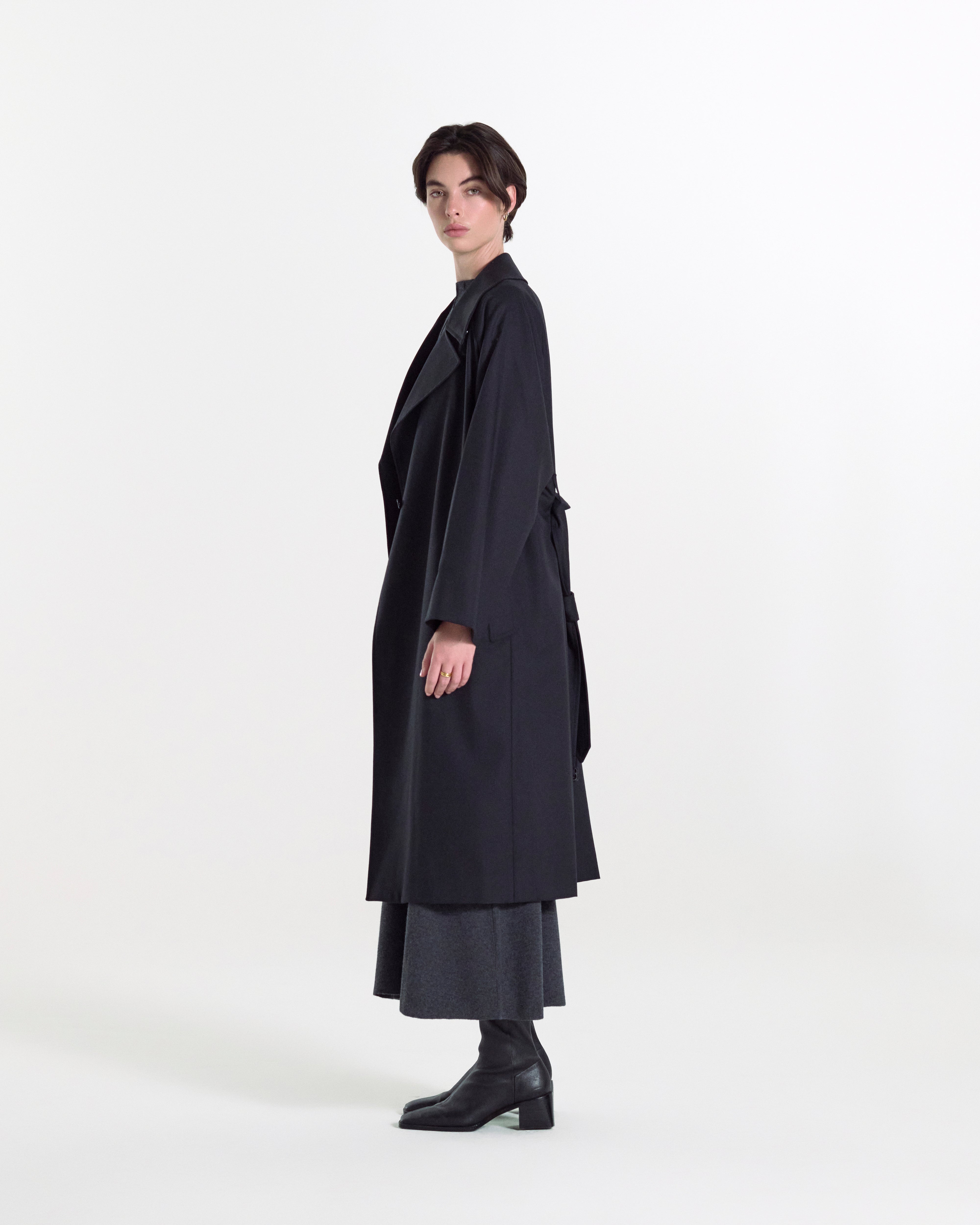 Laggan Belted Wool Gabardine Trench Coat