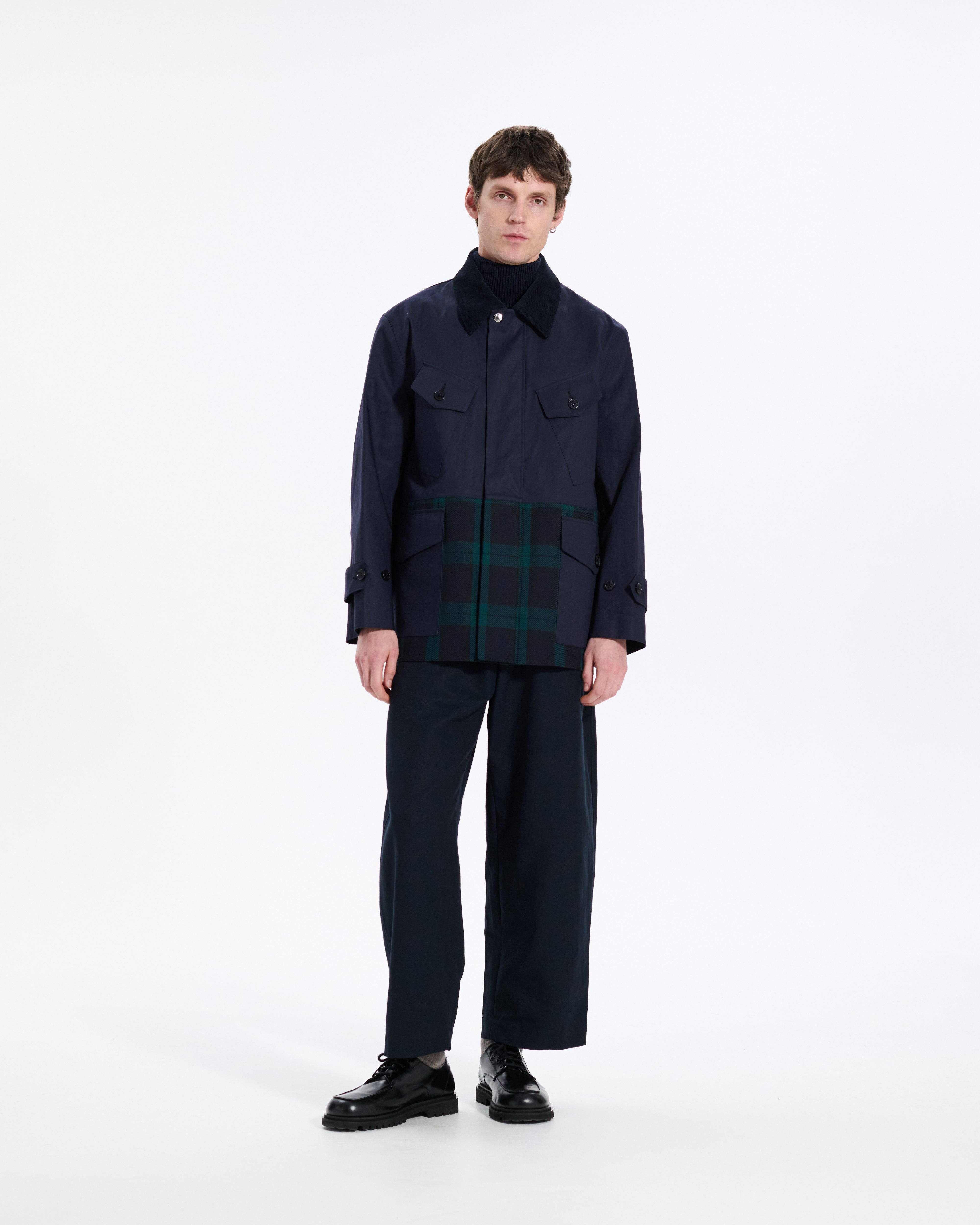 Jedburgh Raintec Field Jacket Navy x Blackwatch