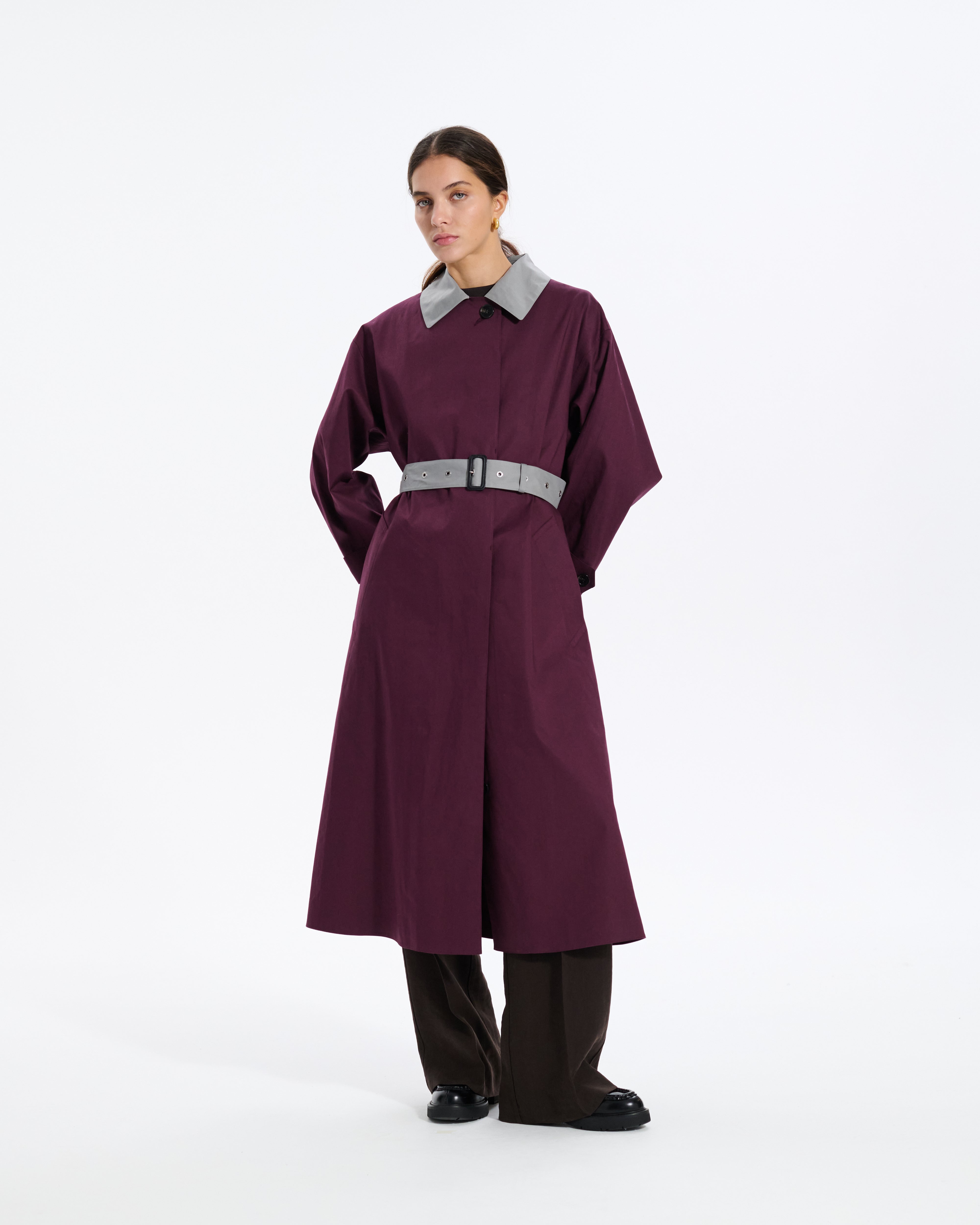 LOUIS VUITTON トレンチコート レインコート ボルドー ウィメンズ BELTED BOWLAND Raintec トレンチコート – Mackintosh