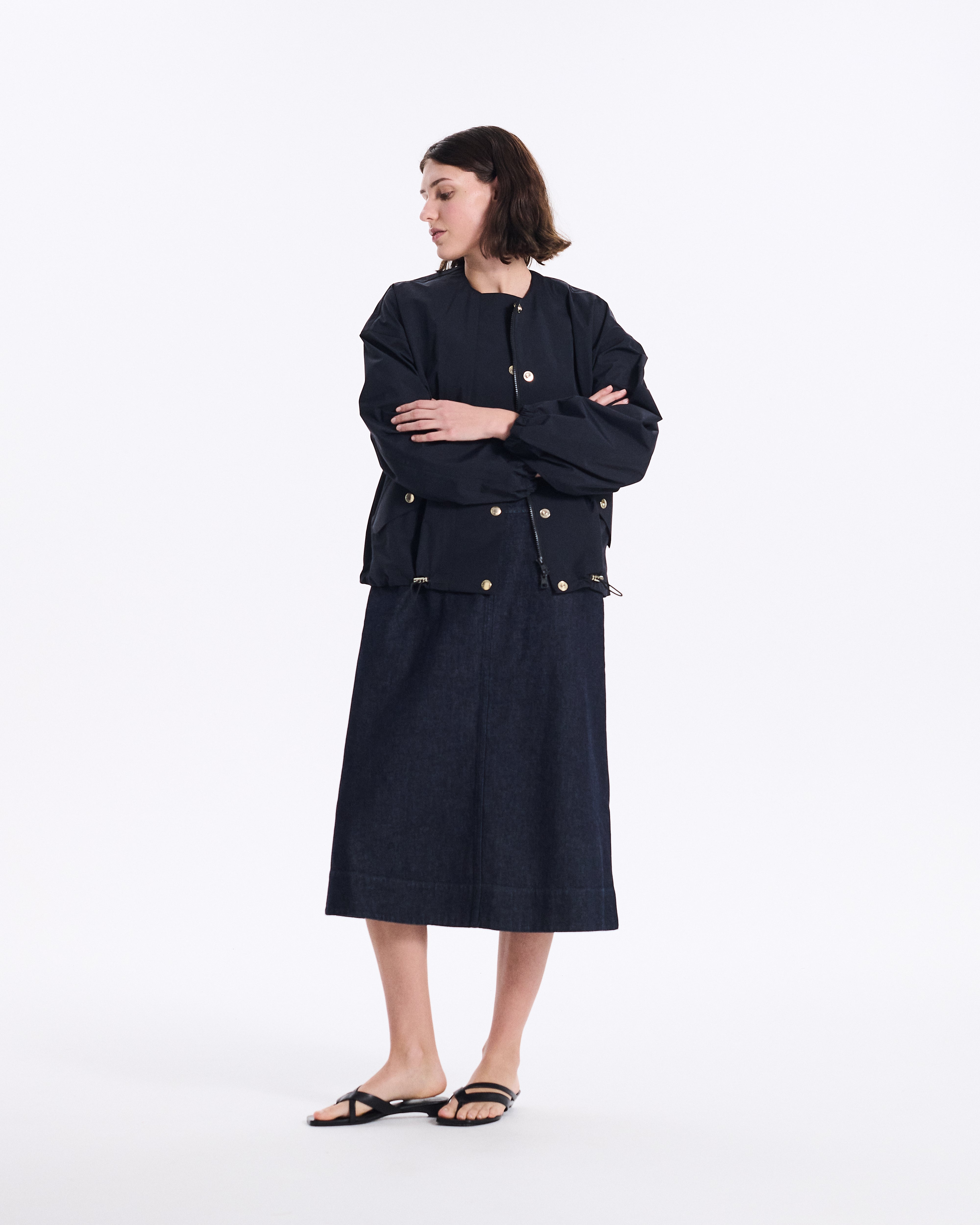 ウィメンズ ウェザーテック スカイ ノーカラーショートパーカ – Mackintosh
