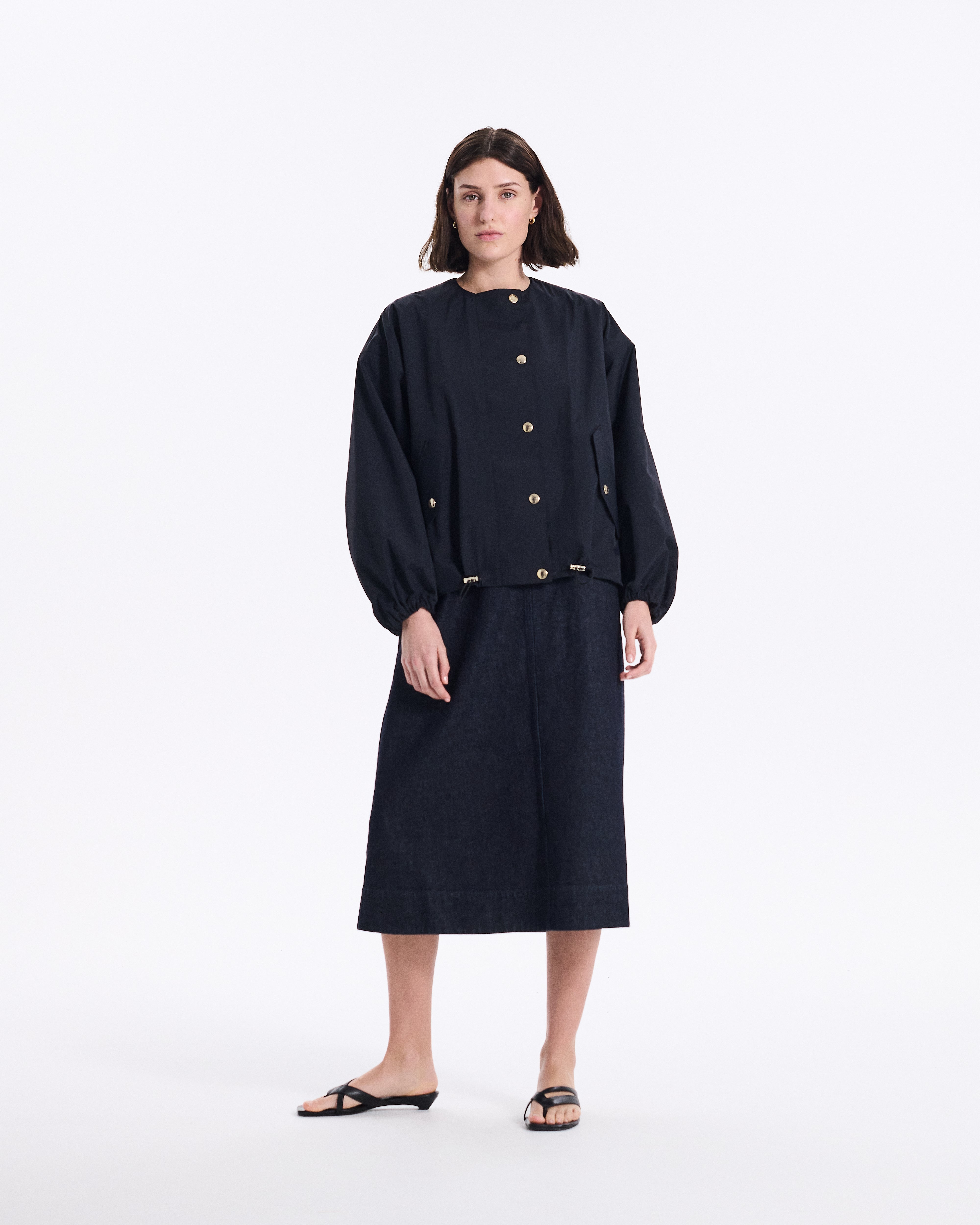 ウィメンズ ウェザーテック スカイ ノーカラーショートパーカ – Mackintosh