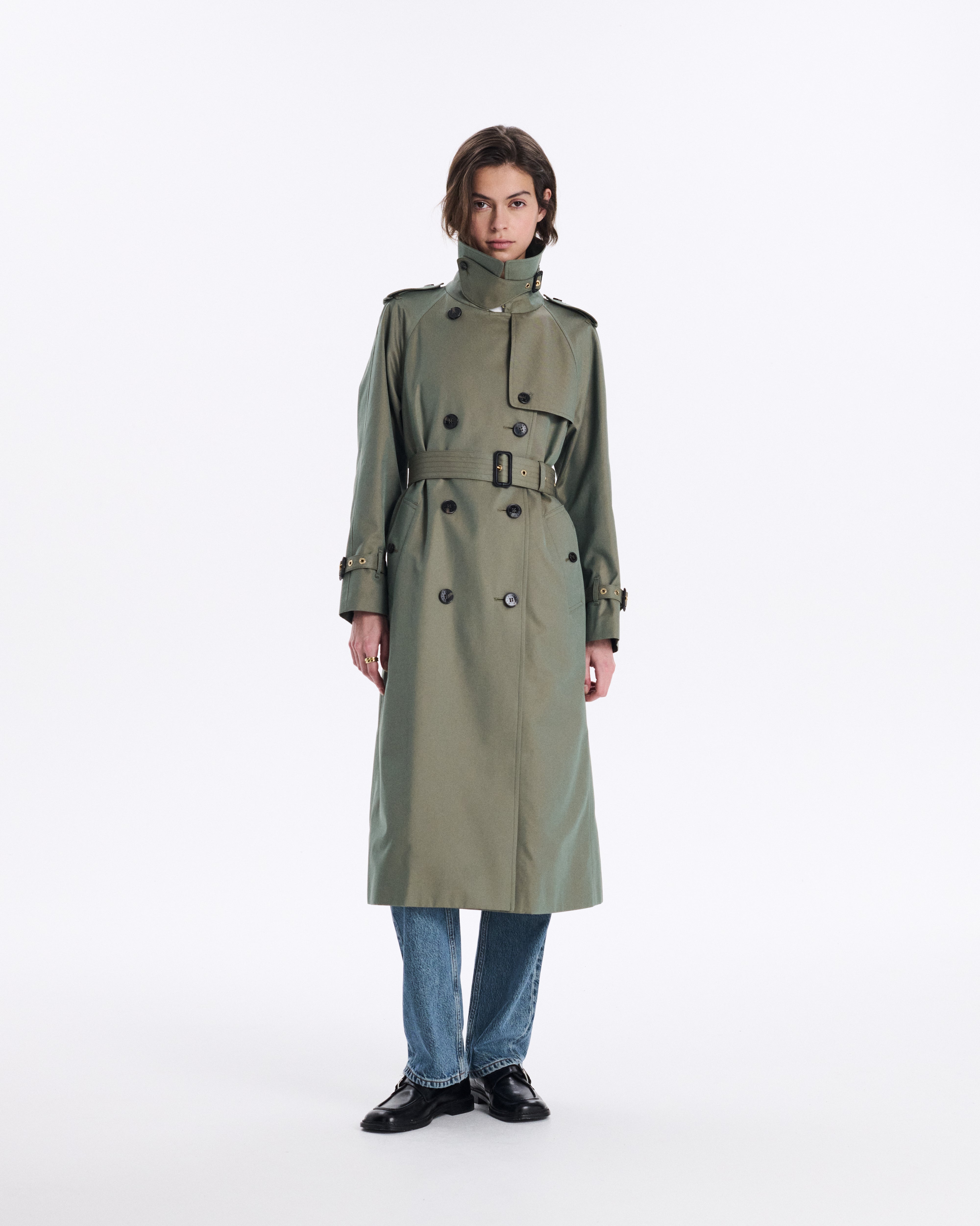 Forrest Gabardine Double Breasted Trench Coat