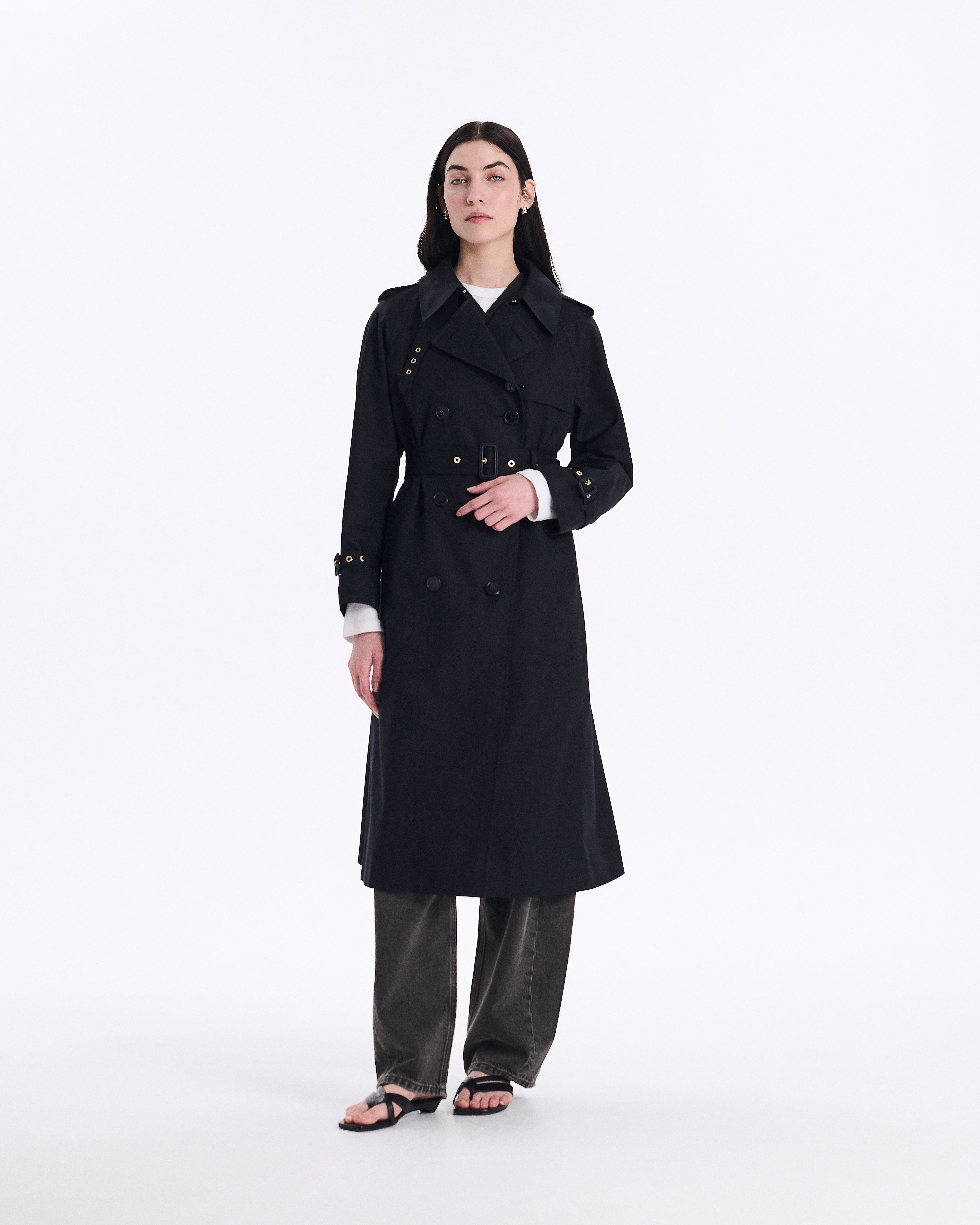 Forrest Gabardine Double Breasted Trench Coat