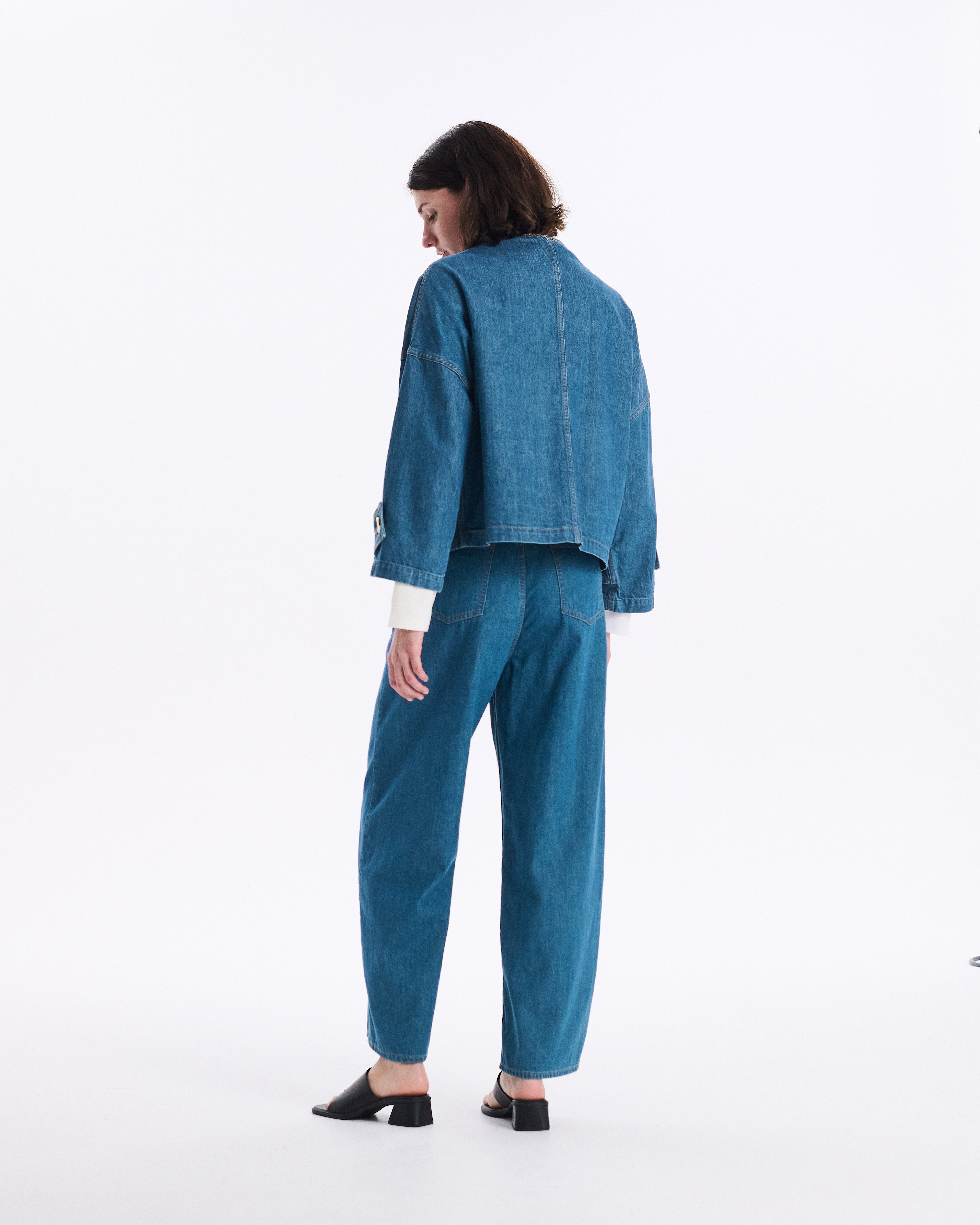 Humbie Collarless Denim Jacket