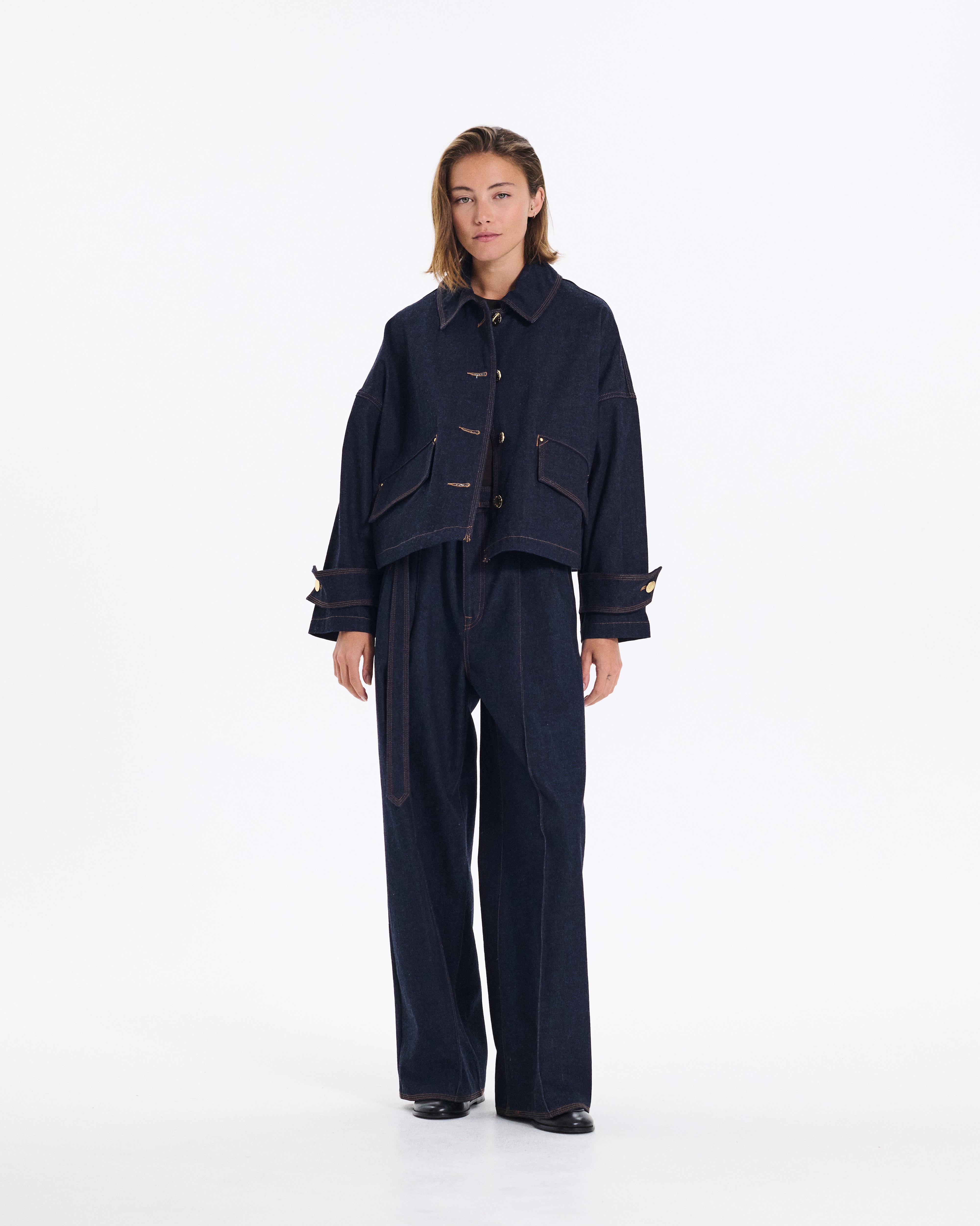 Humbie Short Indigo Denim Jacket