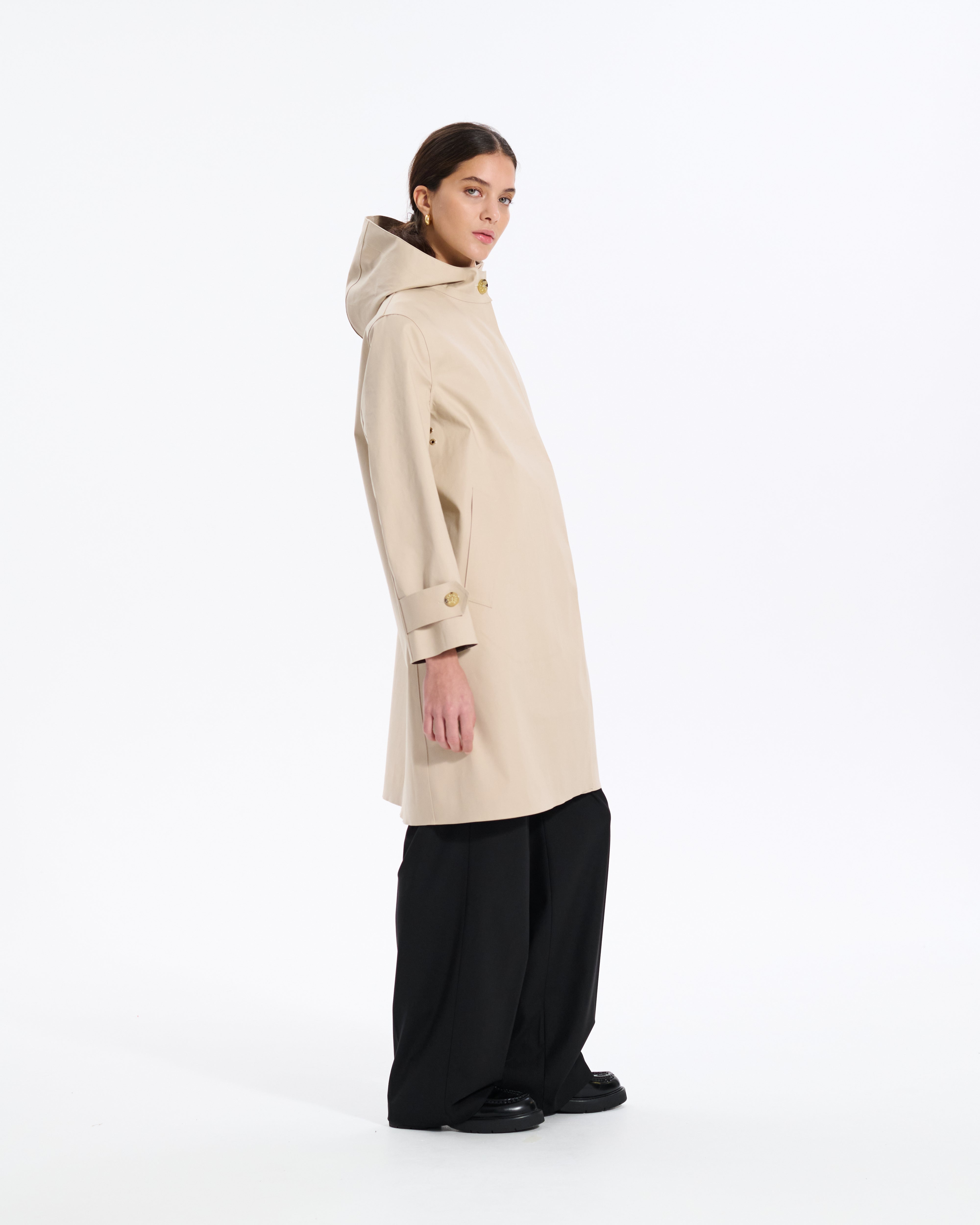 Watten Rubberised Hooded 3/4 Length Coat