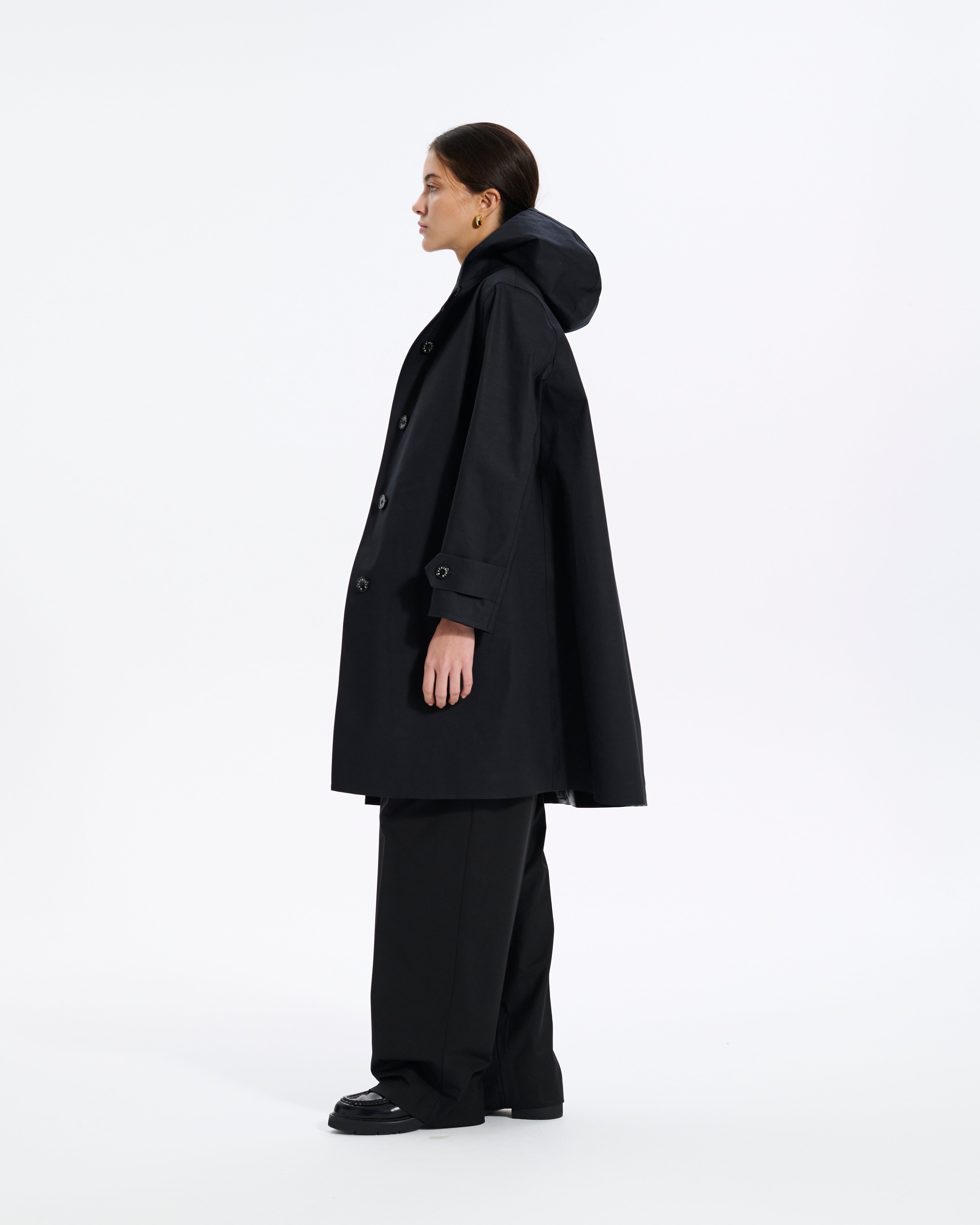 Watten Rubberised Hooded 3/4 Length Coat