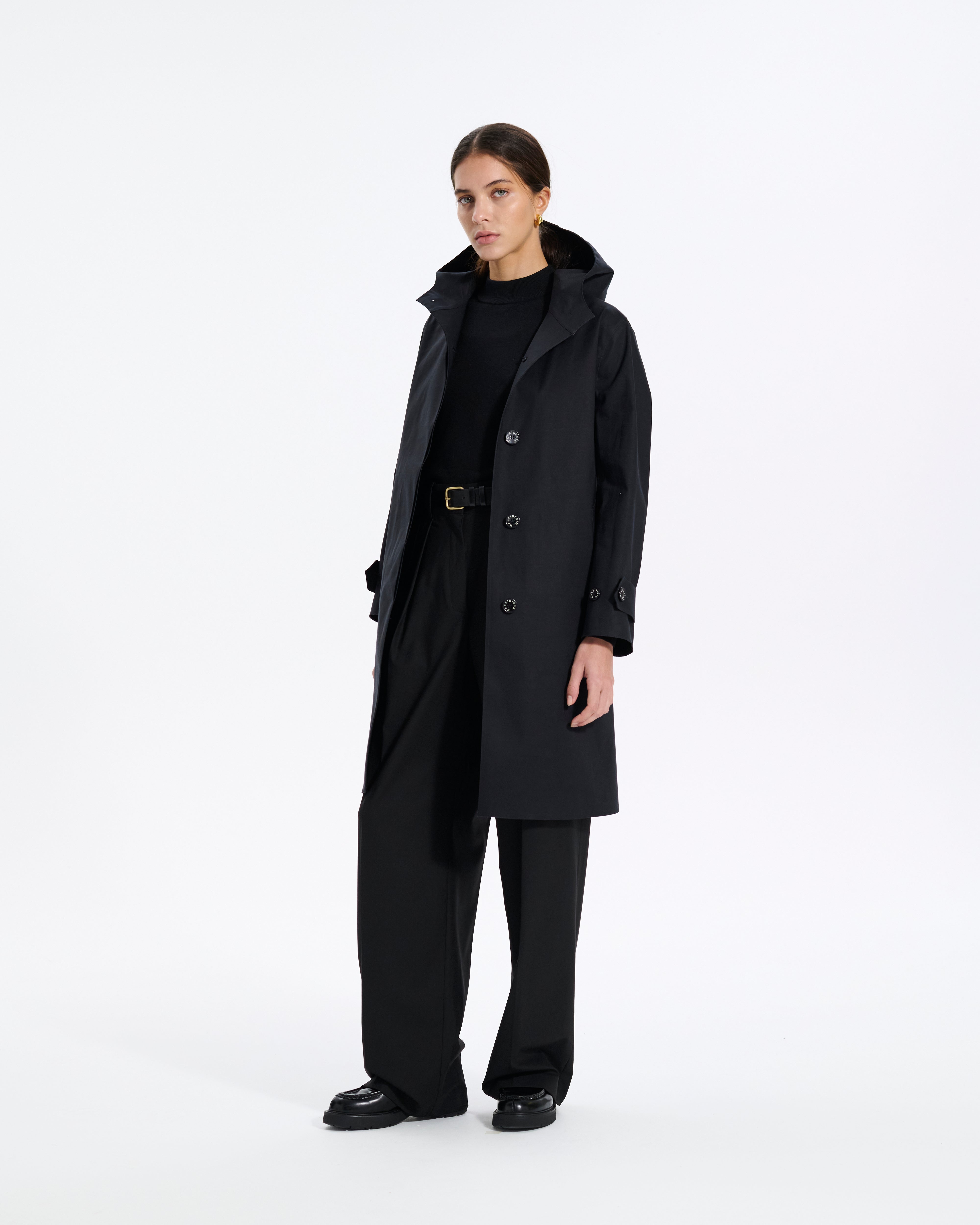 Watten Rubberised Hooded 3/4 Length Coat
