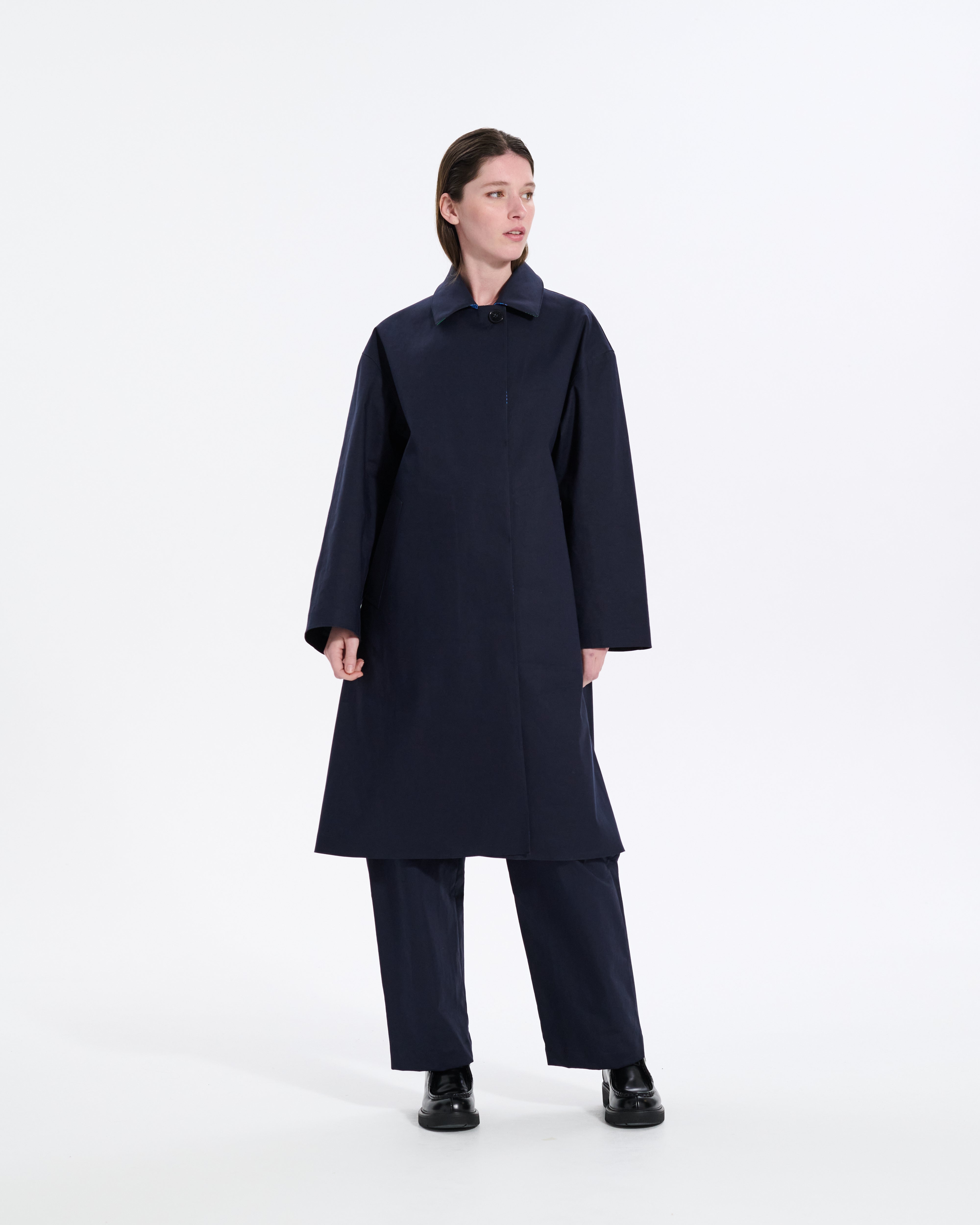 Maree Reversible Rubberised Coat