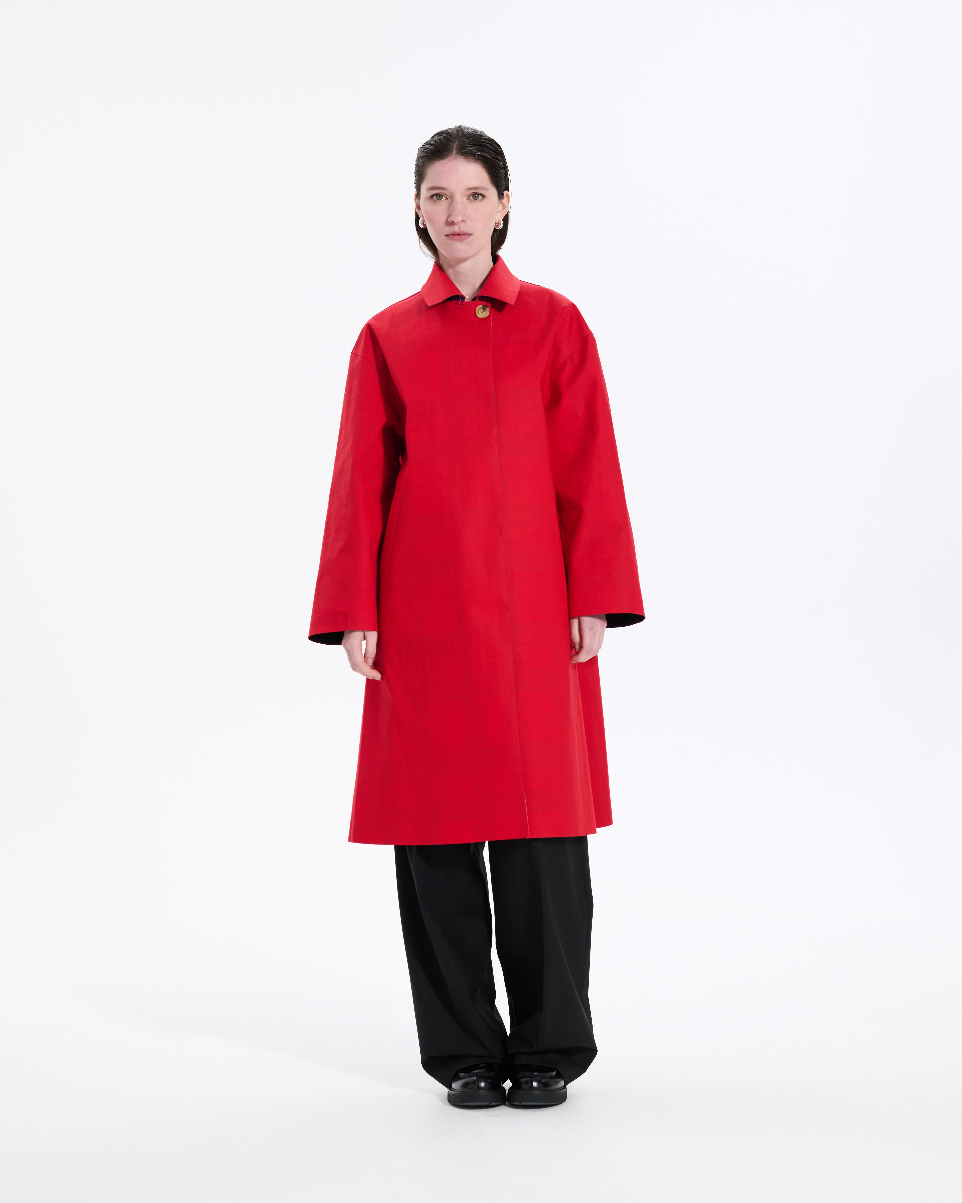 Maree Reversible Rubberised Coat