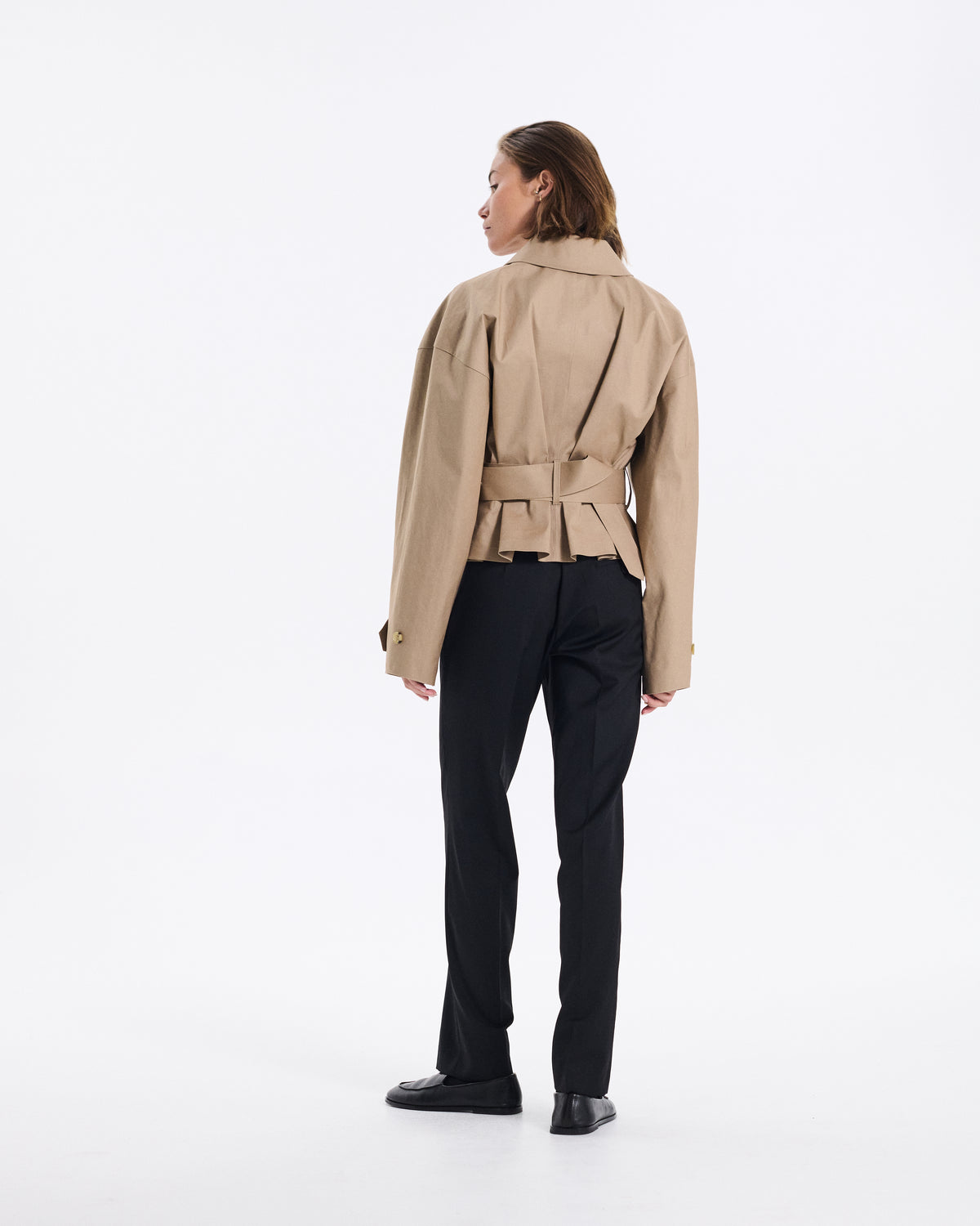 Pleated Belted Jacket