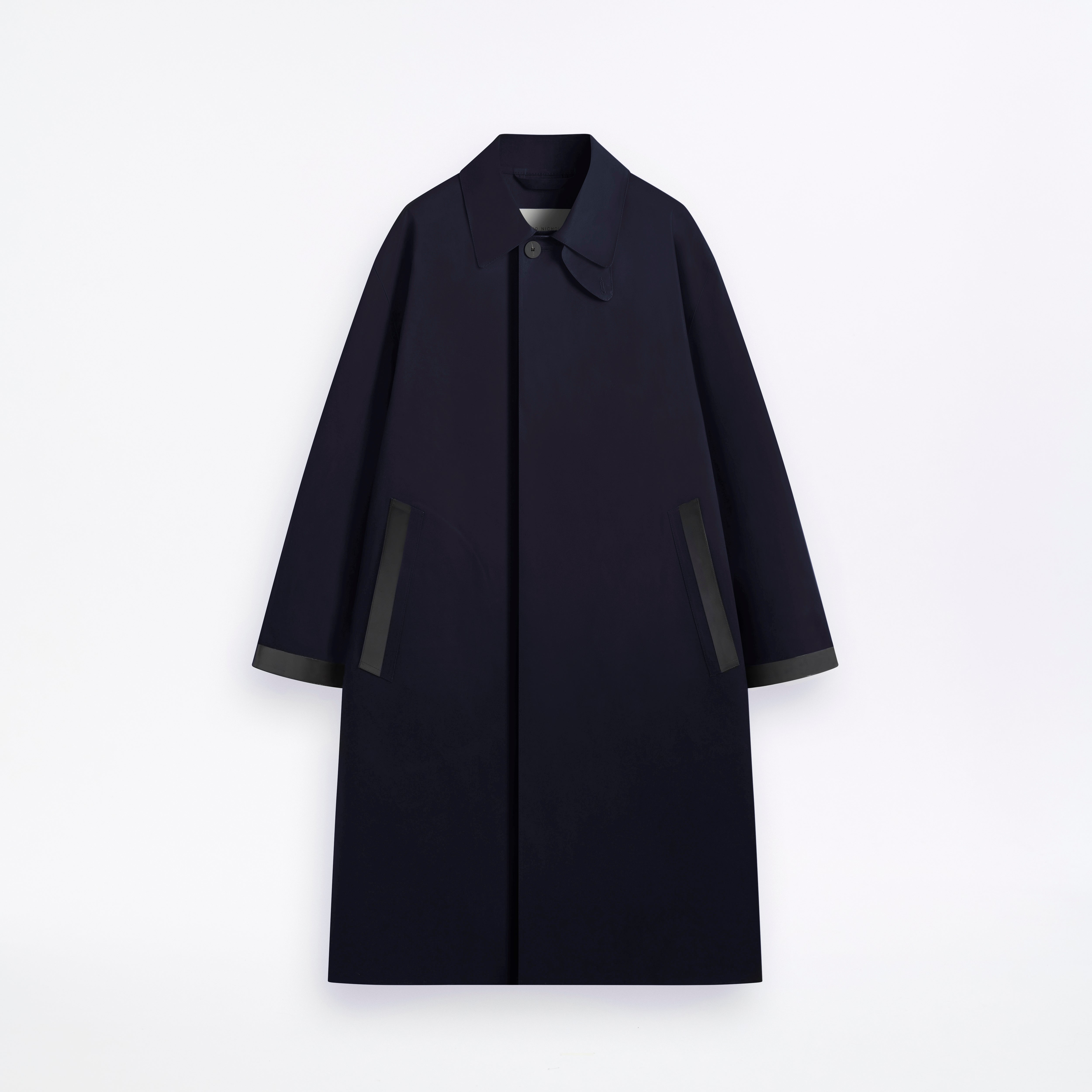 Ettrick Rubberised Long Coat Woman Navy