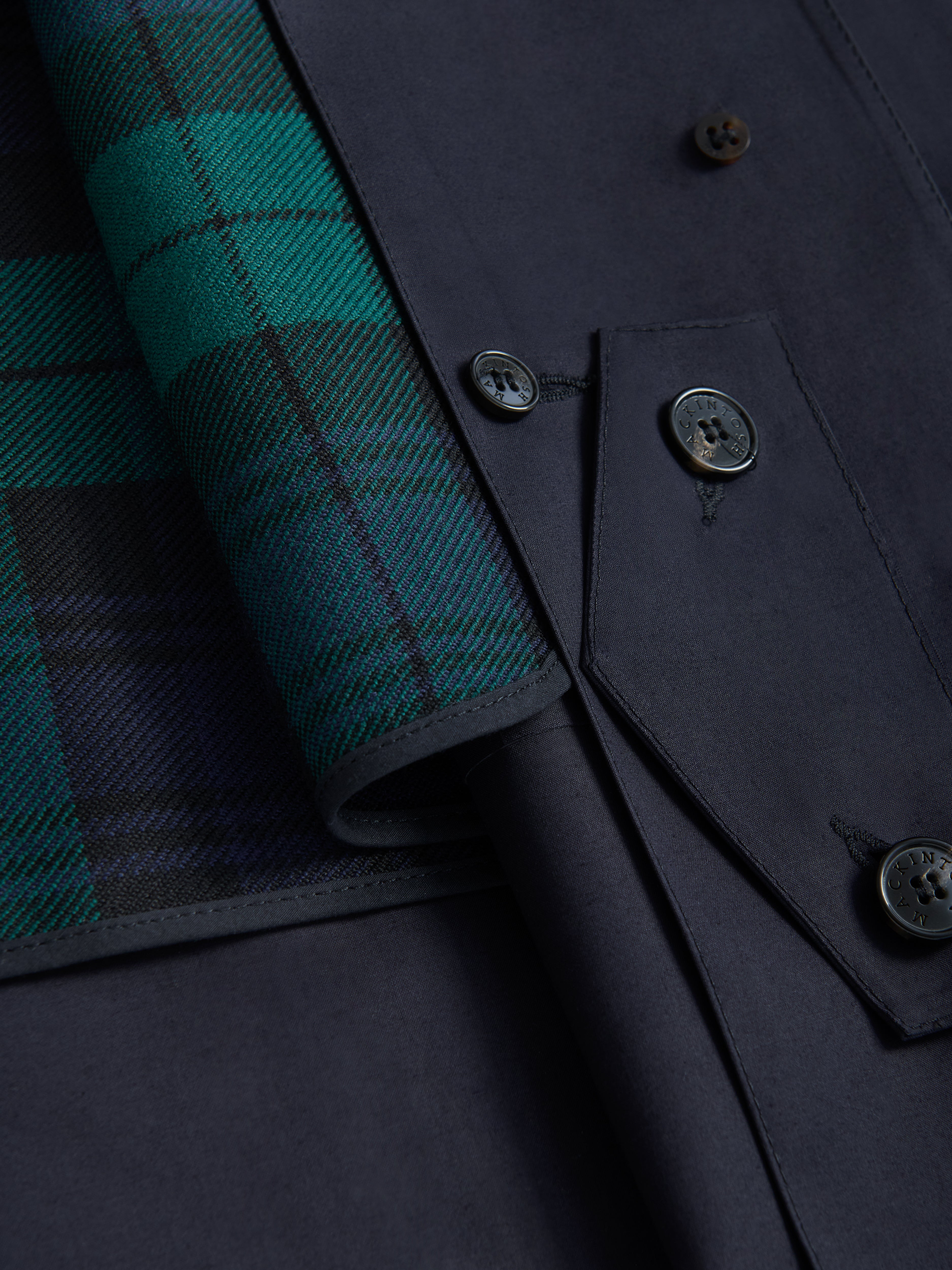 タグ付✨マッキントッシュ GRANISH ゴム引きコート チェック ブラック メンズ マッキントッシュ ゴム引きコート | マッキントッシュ