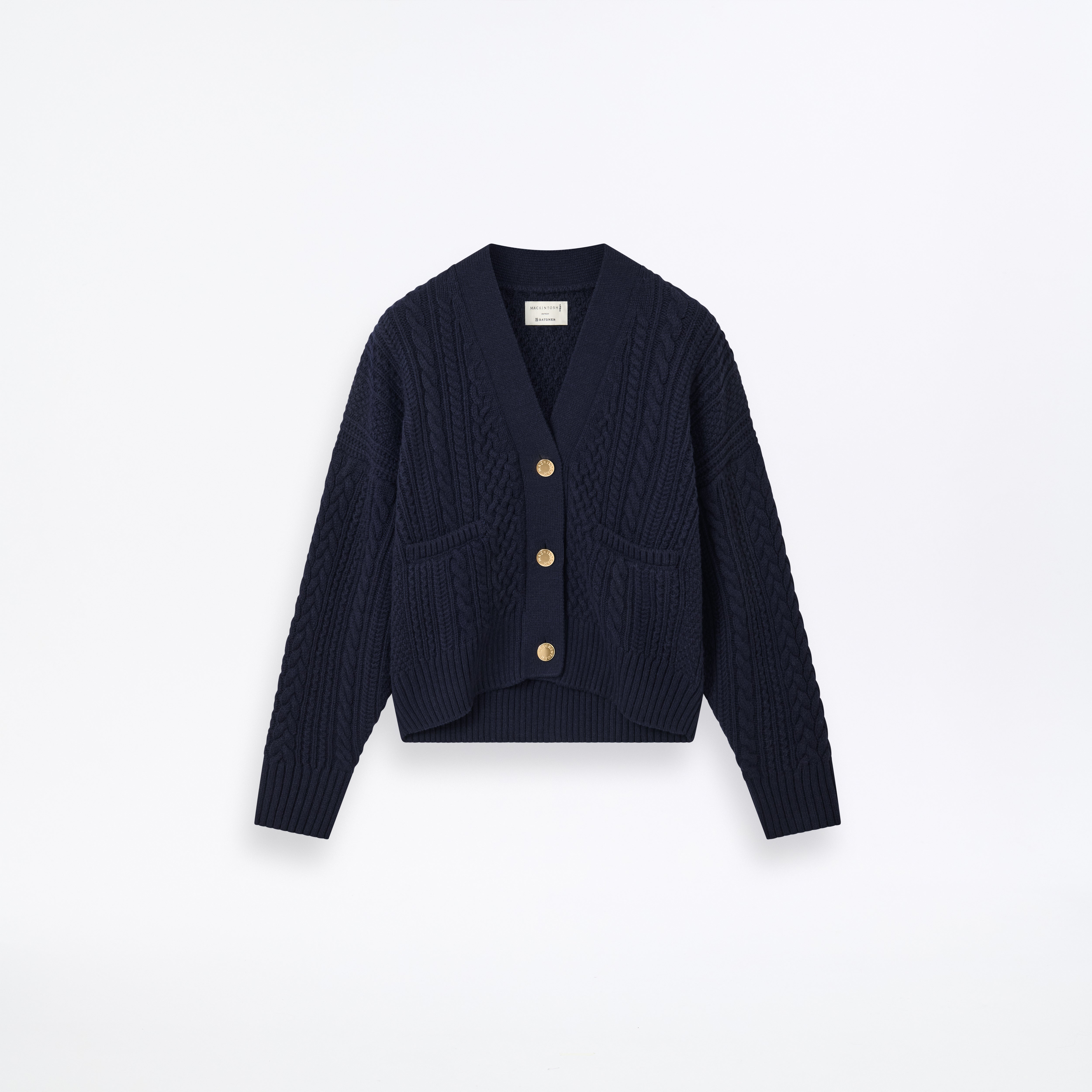 ウィメンズ MACKINTOSH crafted by BATONER ケーブルカーディガン