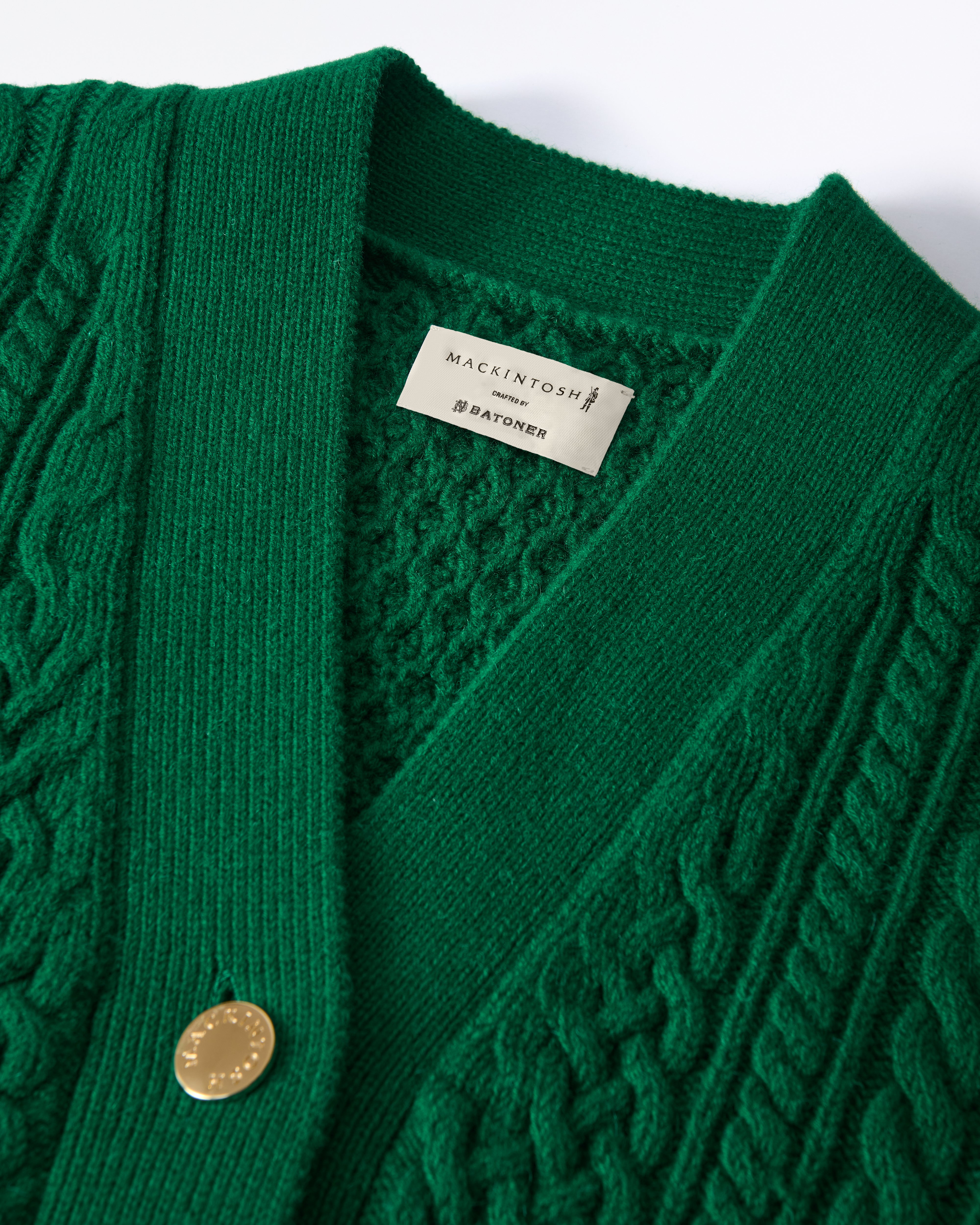 ウィメンズ MACKINTOSH crafted by BATONER ケーブルカーディガン