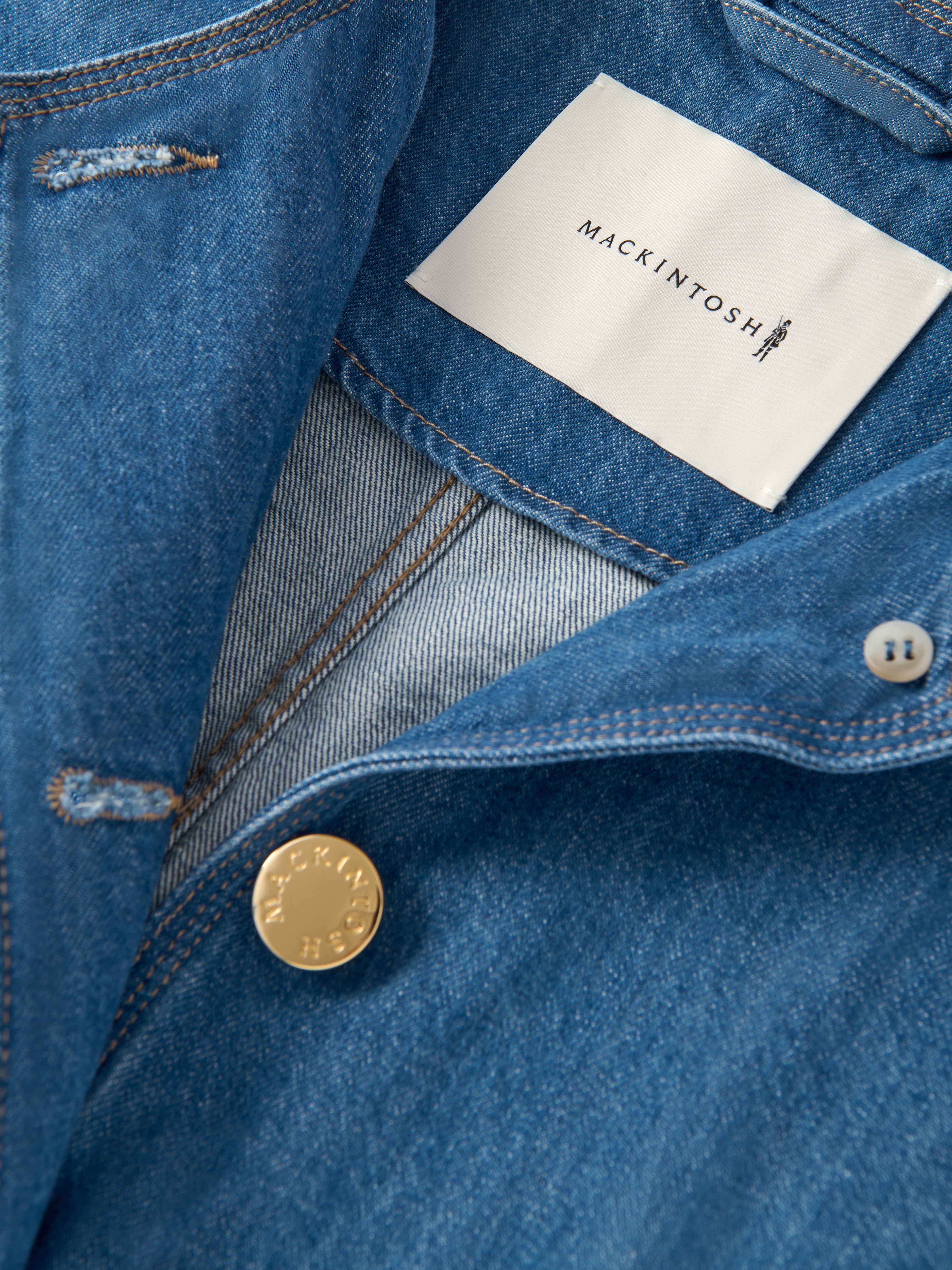 Women's Humbie Collarless Denim Jacket – Mackintosh