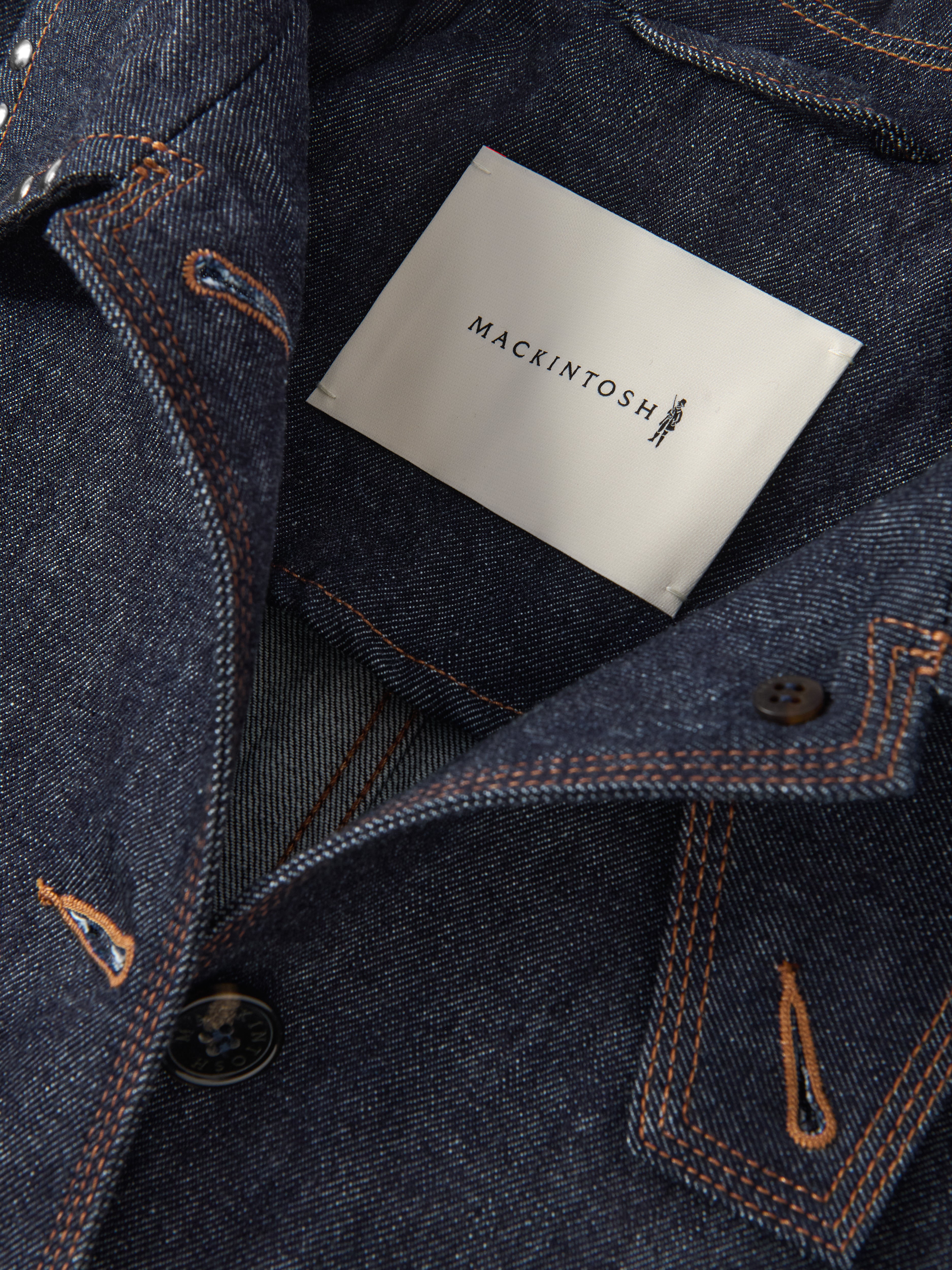 Women's Humbie Cropped Sleeve Studded Denim Jacket – Mackintosh