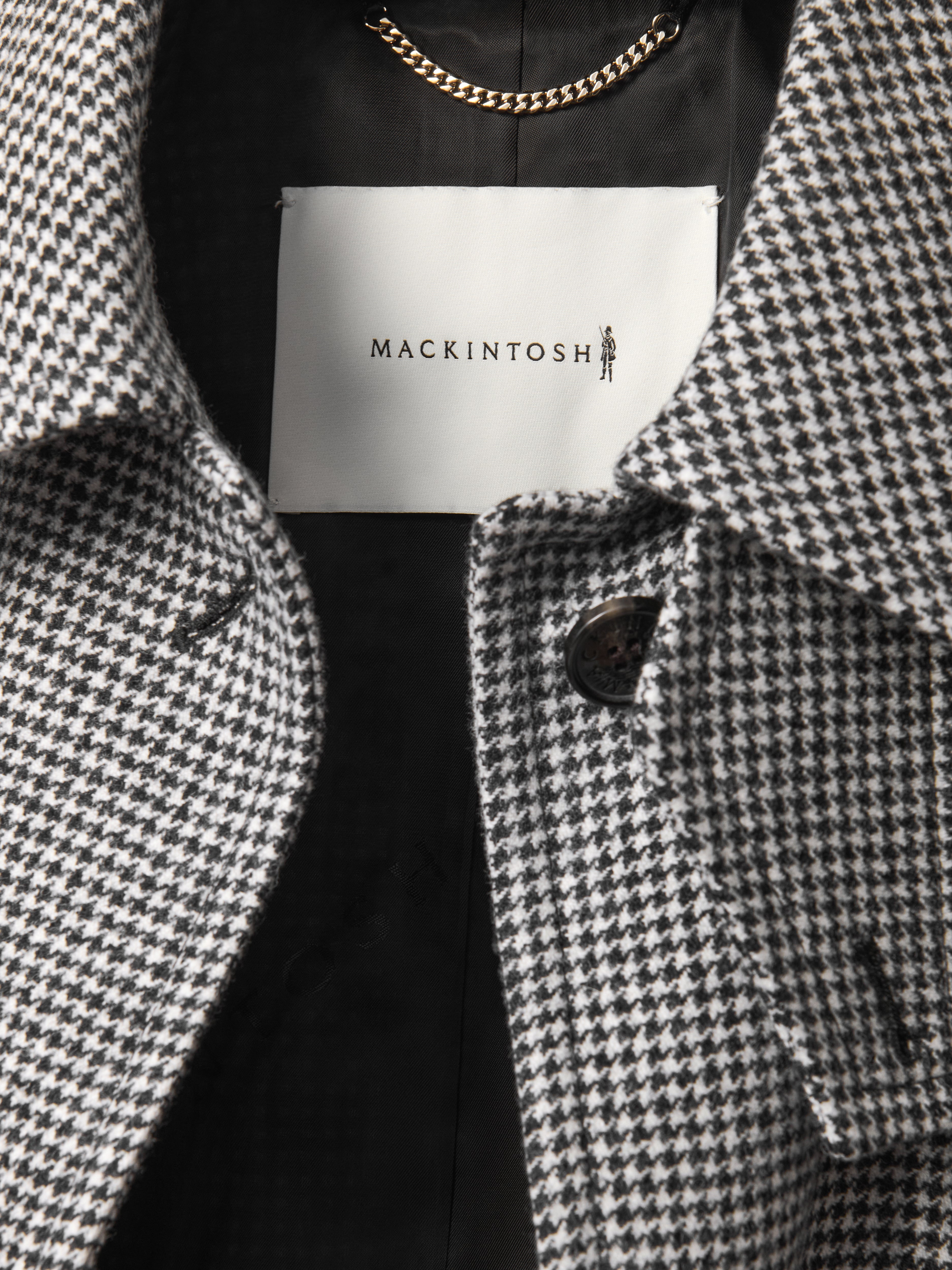 Humbie Slim Long Wool Houndstooth Coat – Mackintosh