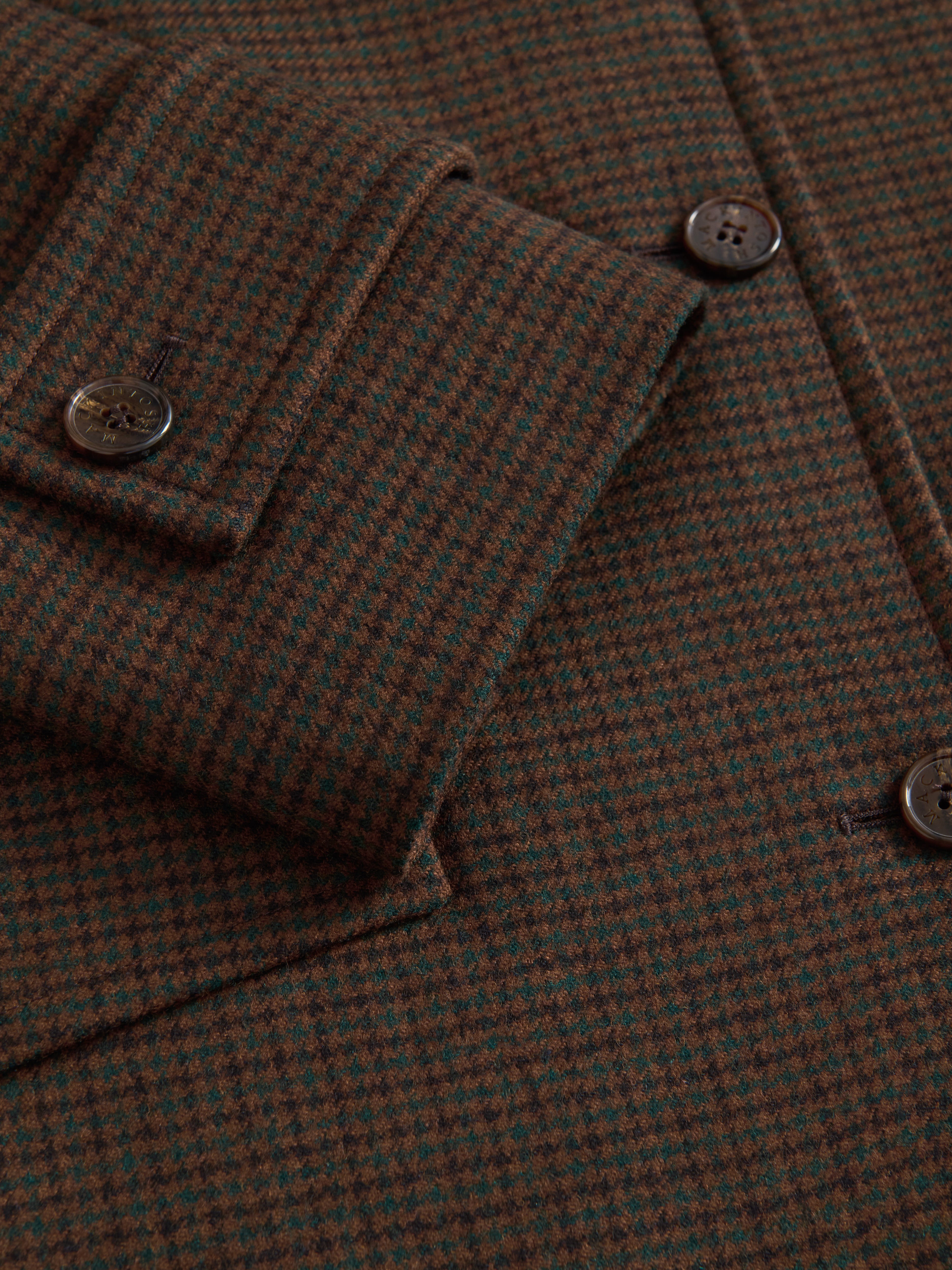 ウィメンズ HUMBIE LONG SL - ウールハウンドトゥース コート – Mackintosh