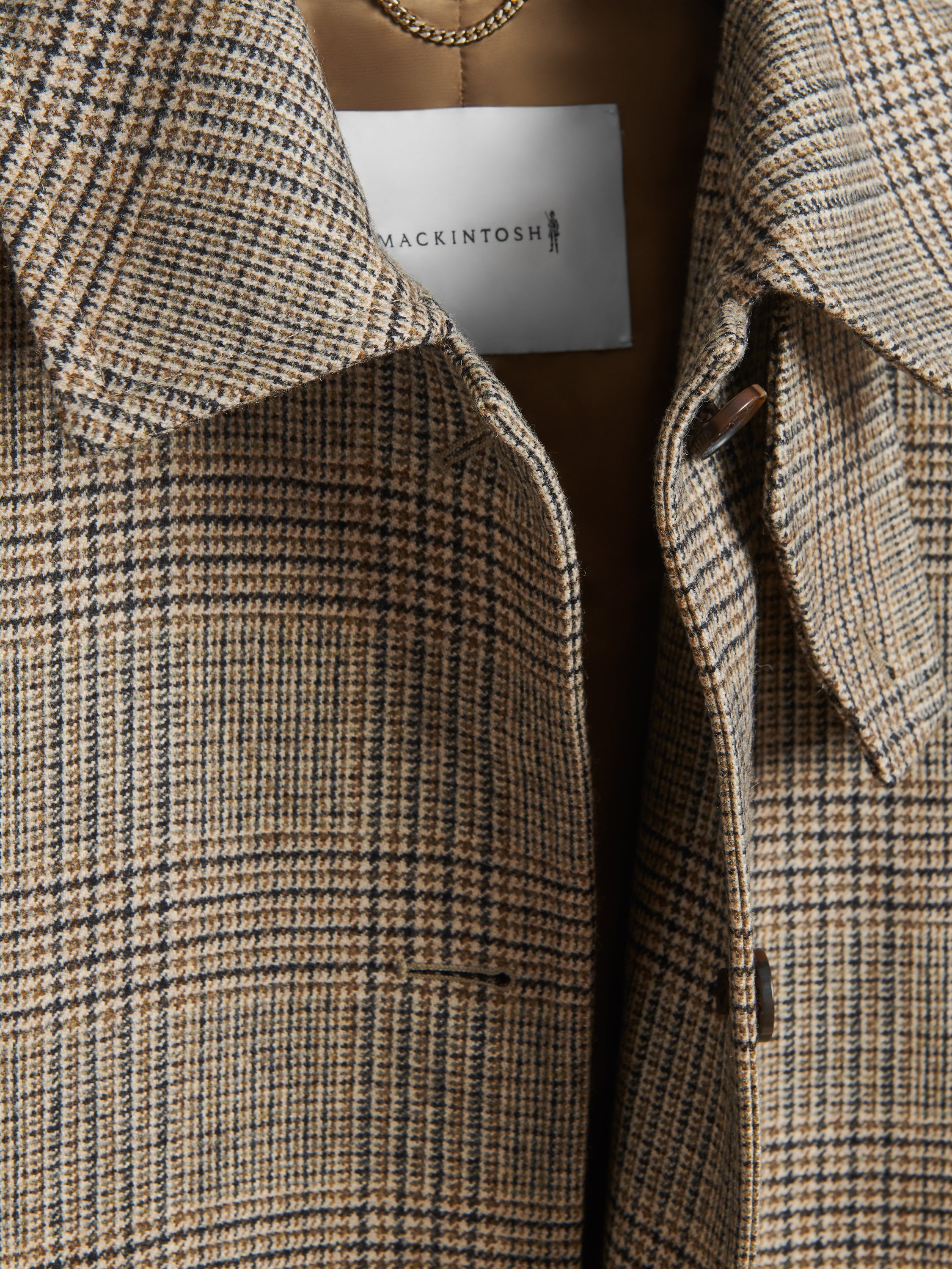 ウィメンズ HUMBIE LONG SL - ウール グレンチェックコート – Mackintosh