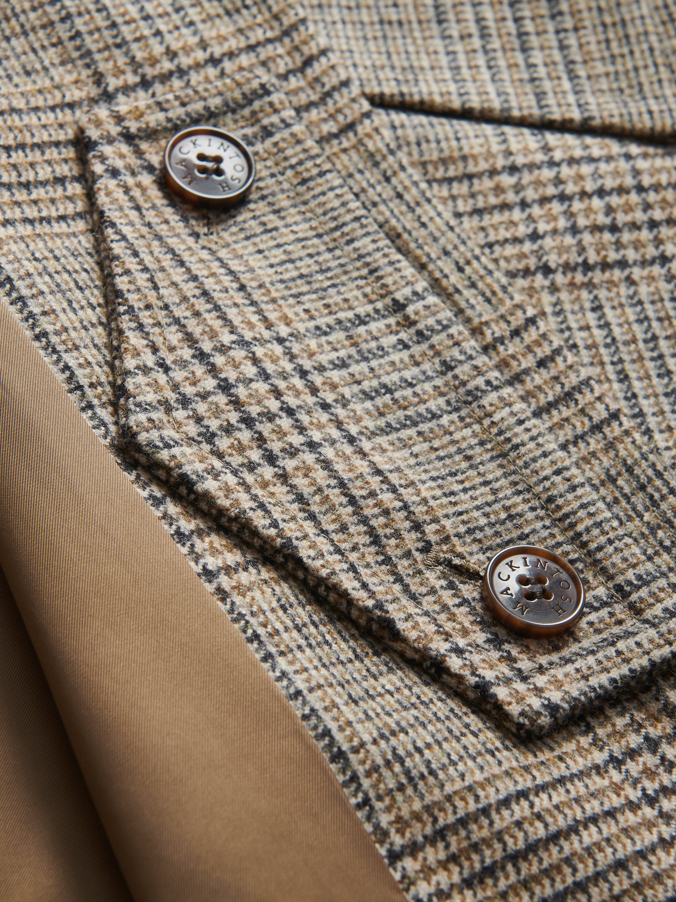 ウィメンズ HUMBIE LONG SL - ウール グレンチェックコート – Mackintosh