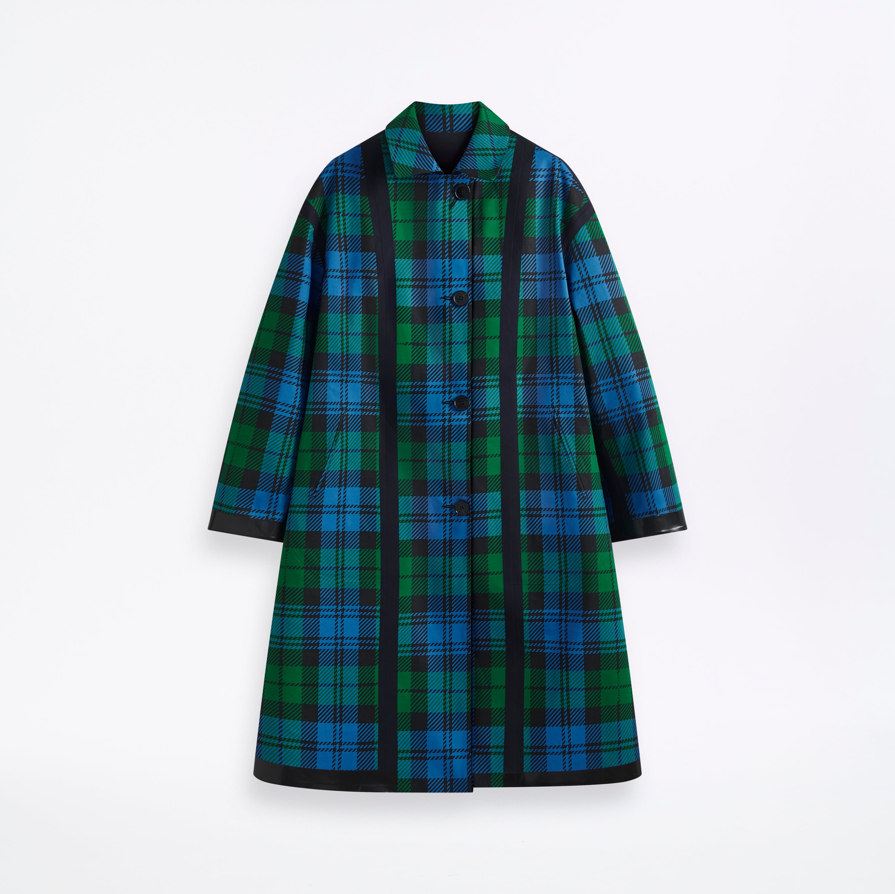 Maree Reversible Rubberised Coat Black Watch