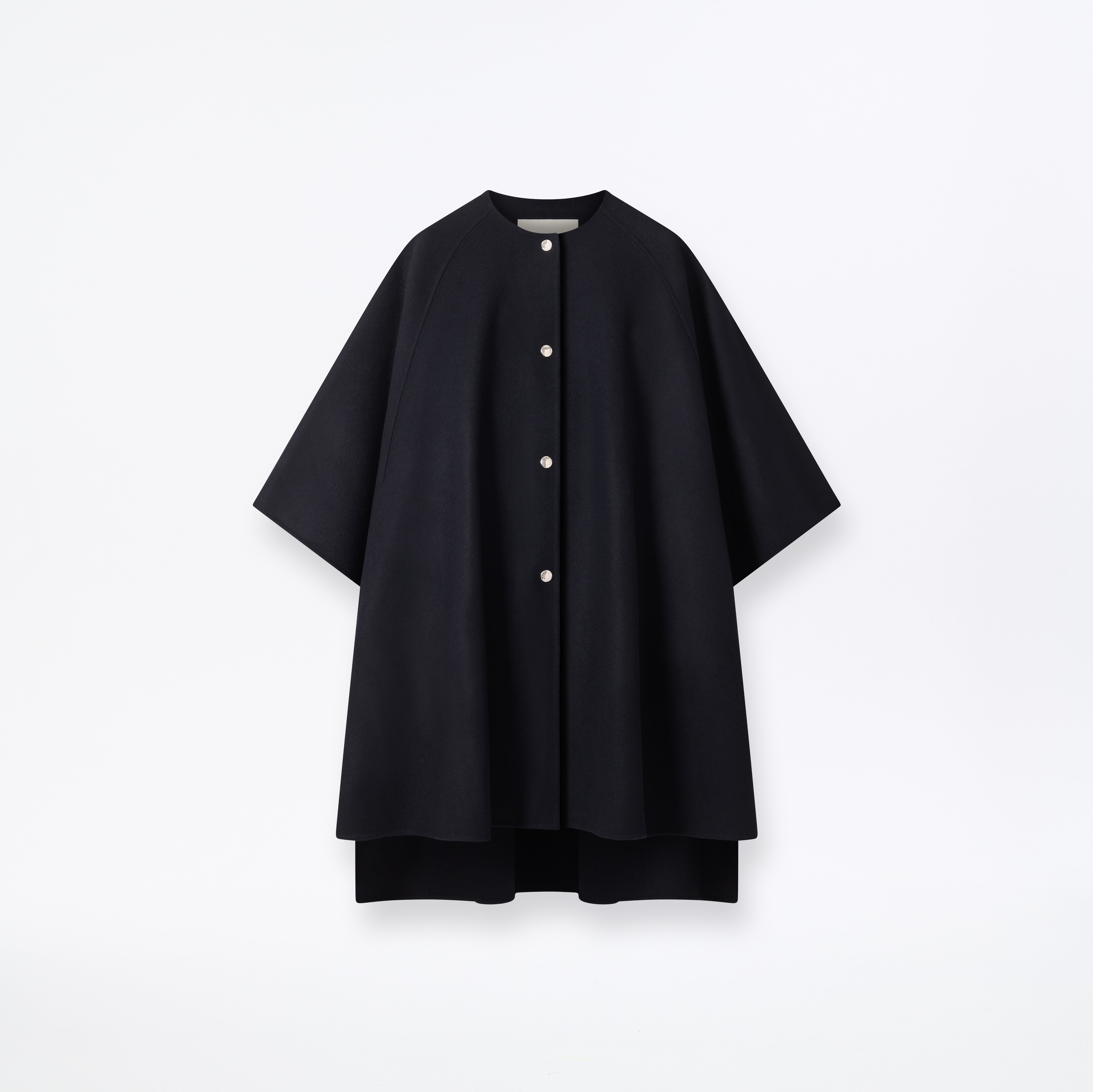 Sanquhar Wool Cape Navy