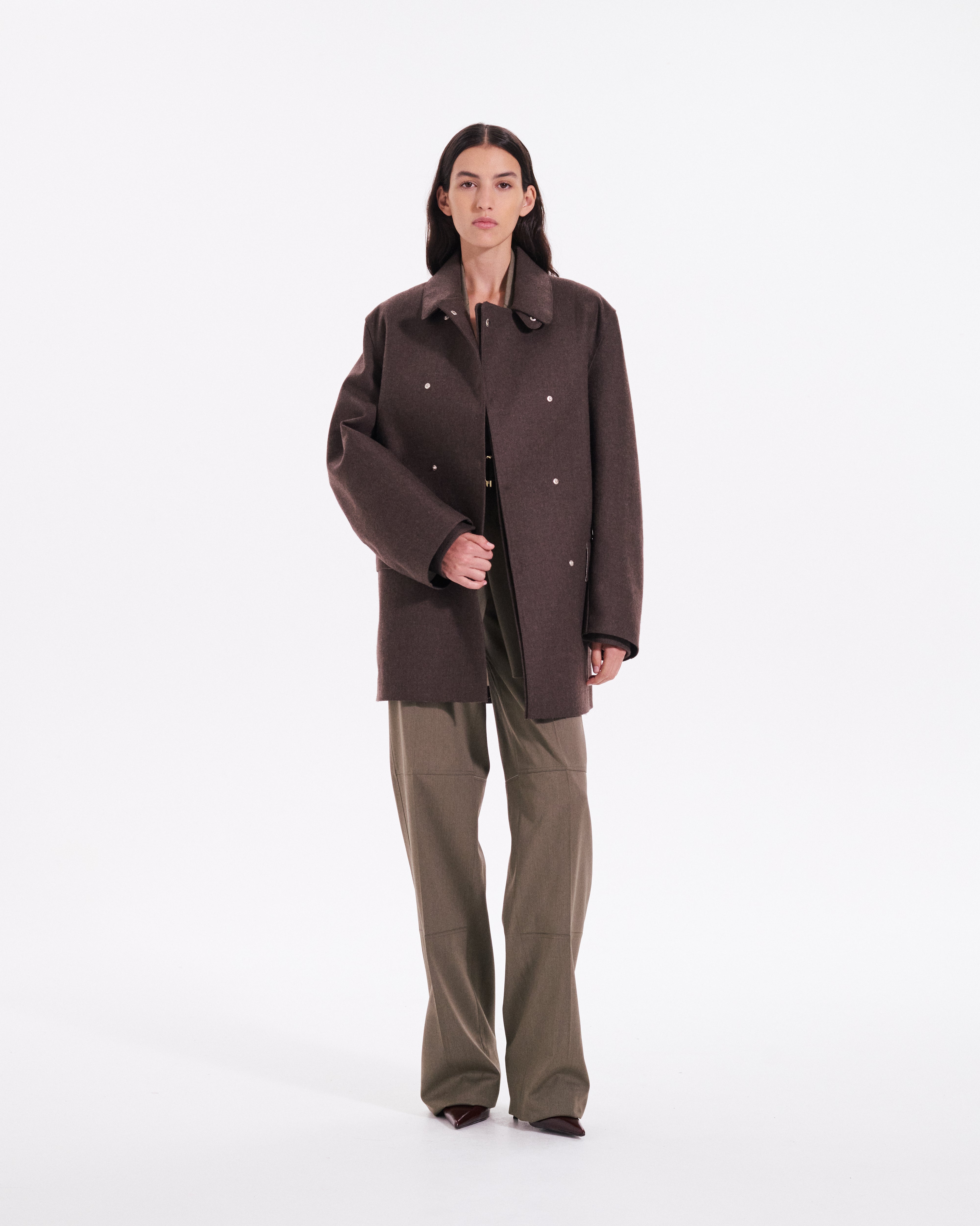 Double Faced Caban Coat