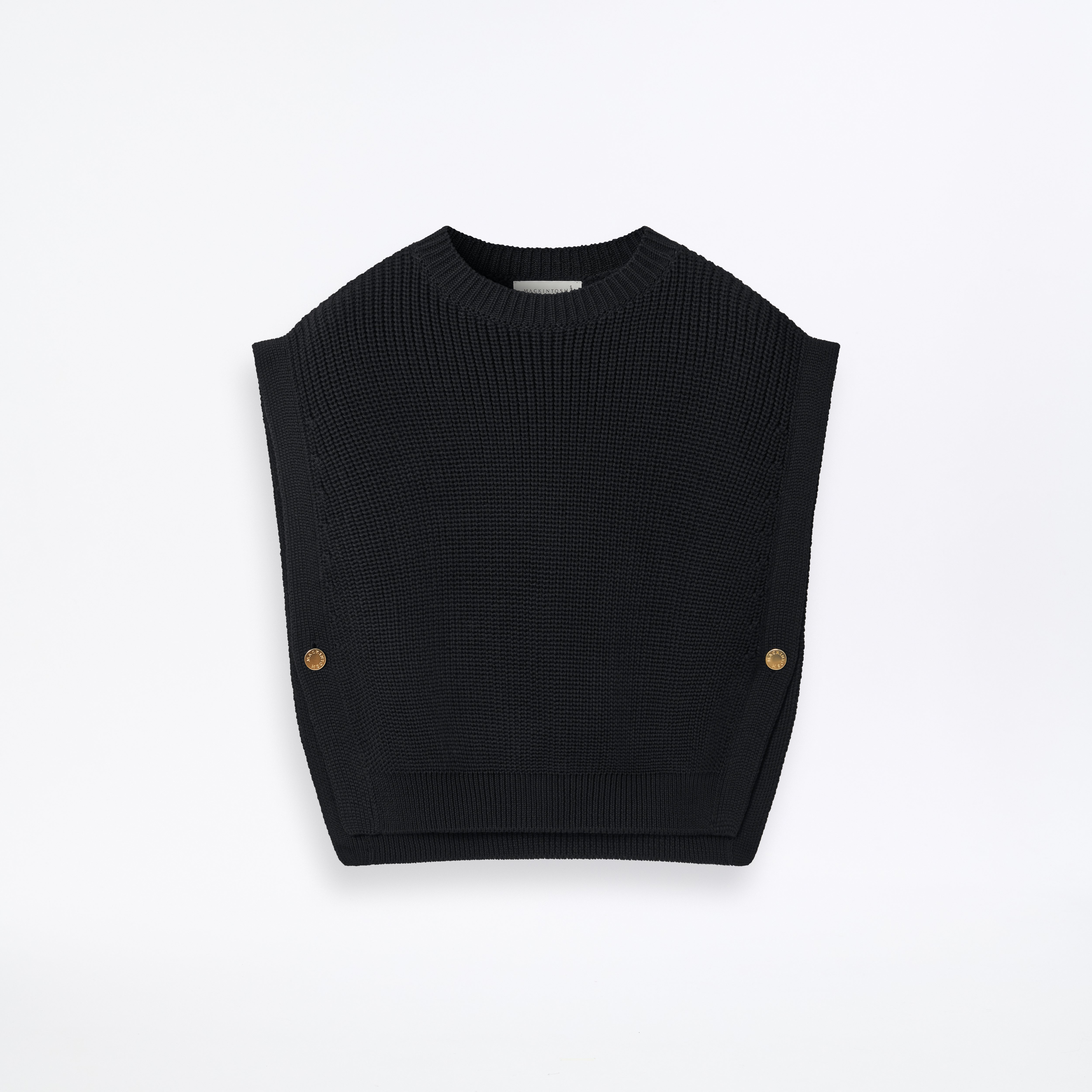 ビアズリー　ショートベスト　希少BLACK ウィメンズ MACKINTOSH crafted by BATONER CAUSEWAY - ショートベスト