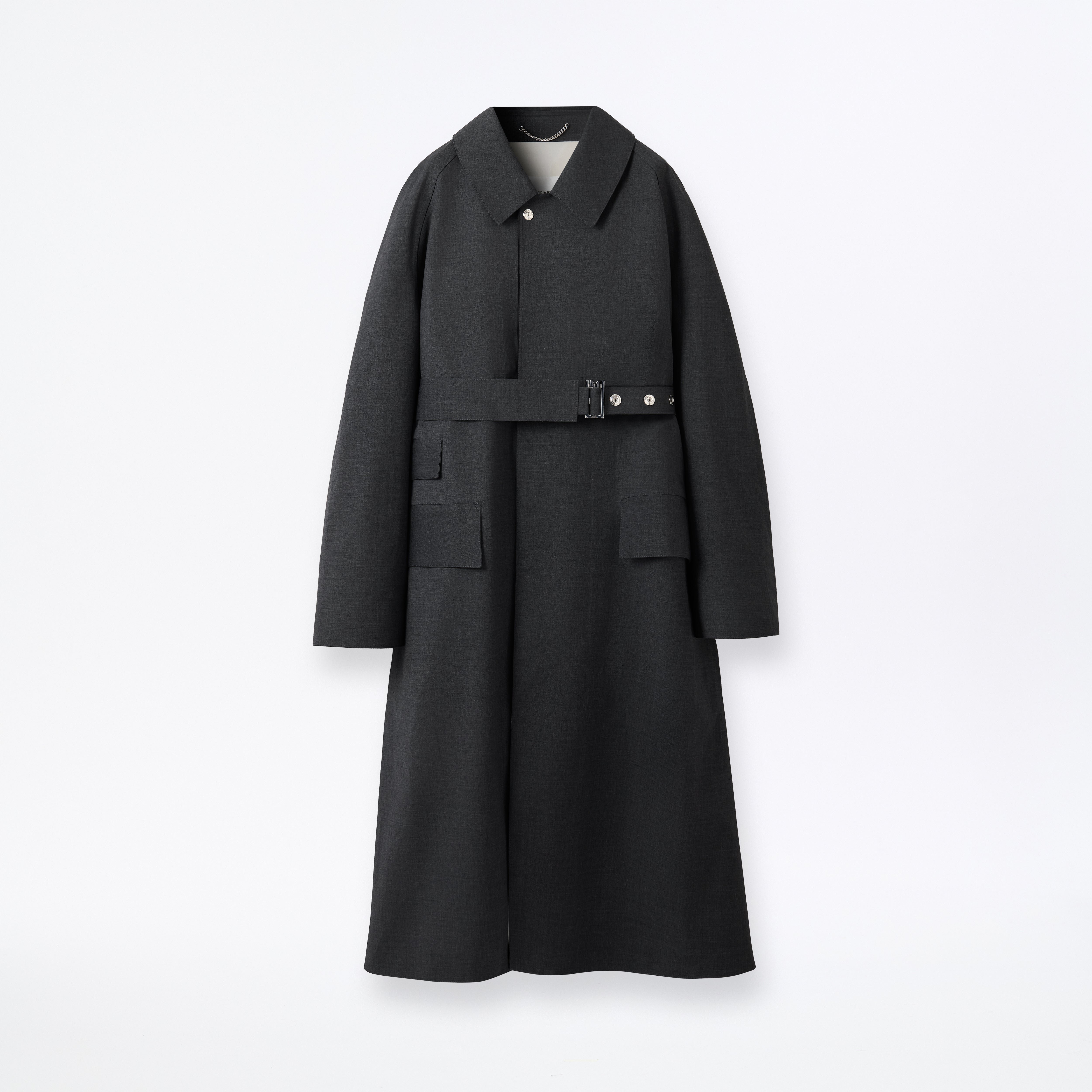 MACKINTOSH ウールロングコート 38サイズ グレー VICTORIA BECKHAM x MACKINTOSH - ダブルフェイストレンチコート