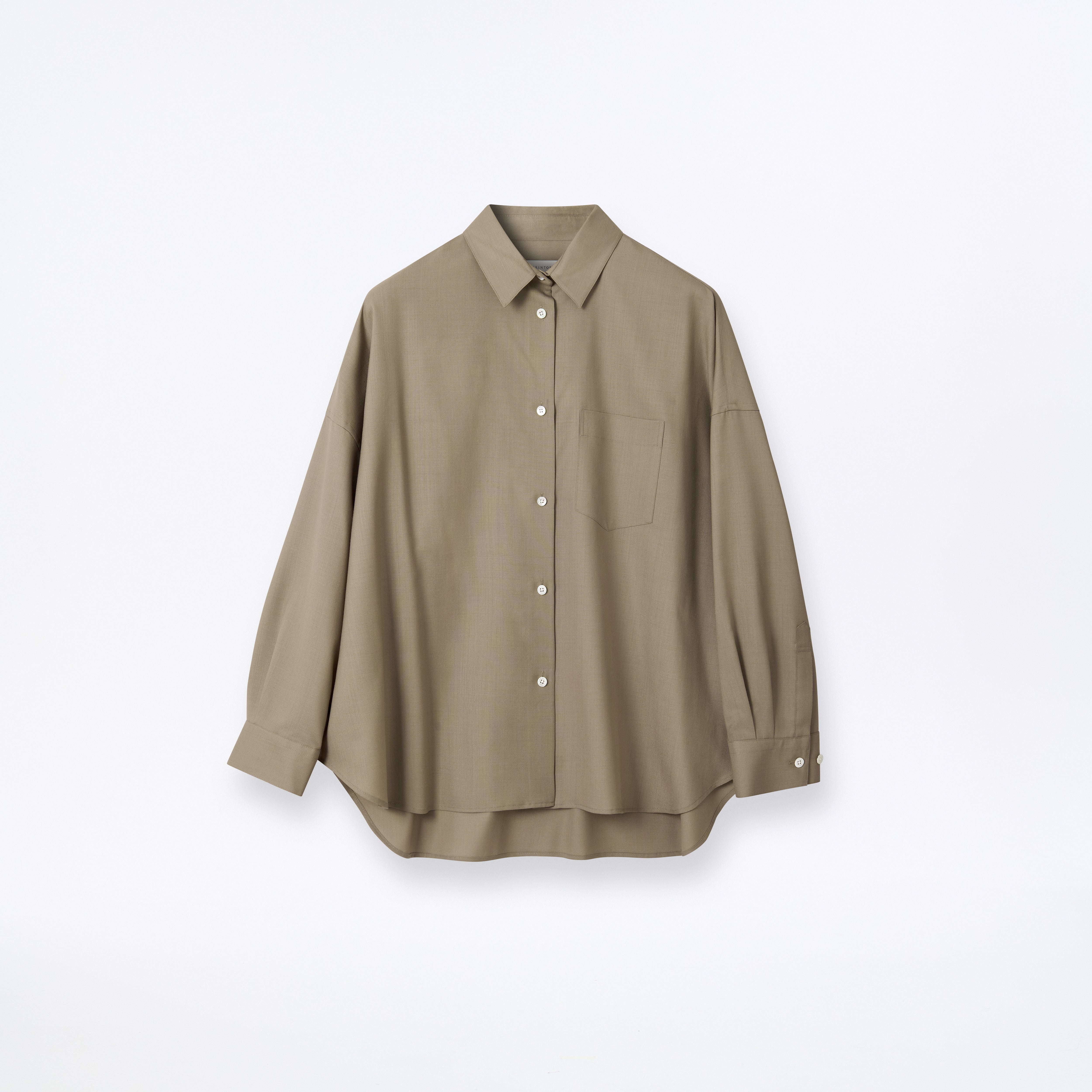 Camicia in lana superfine 140 Whitehills