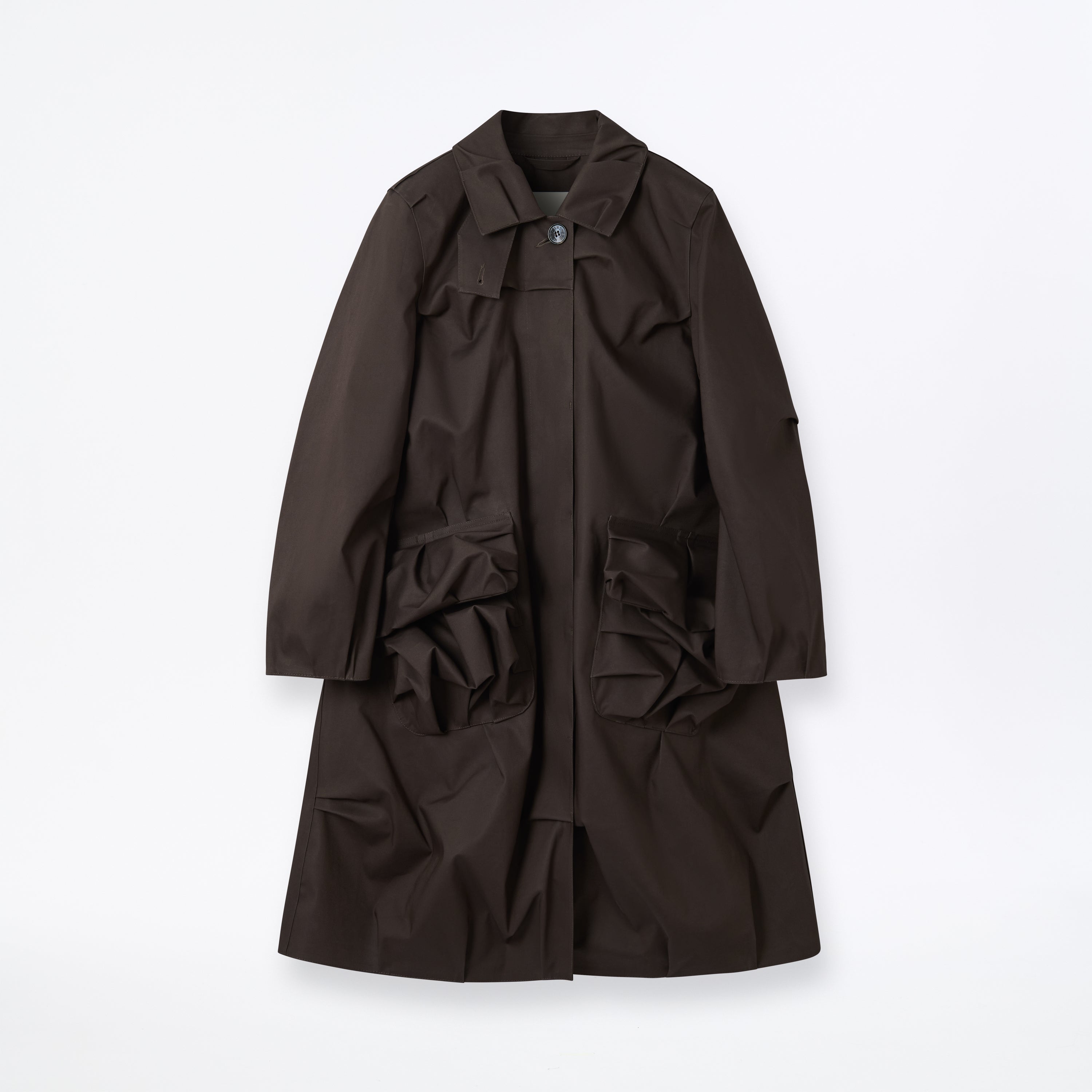 Pleated Pockets Coat